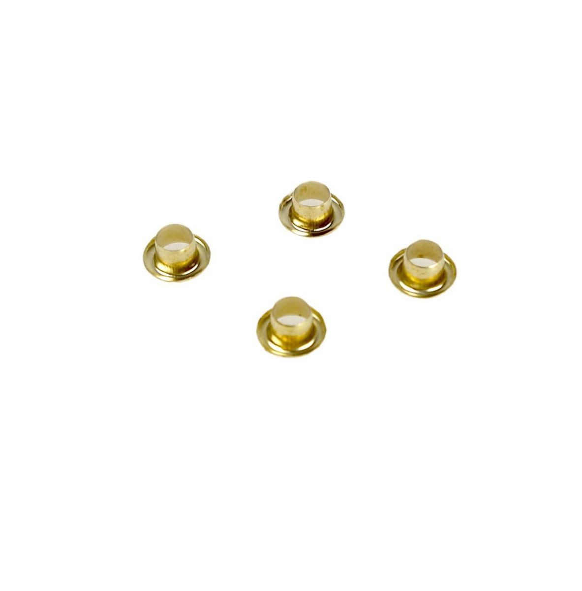 ToolTech Öse Ösen 400 Stück 4,5mm Messing gold, 400 Stück