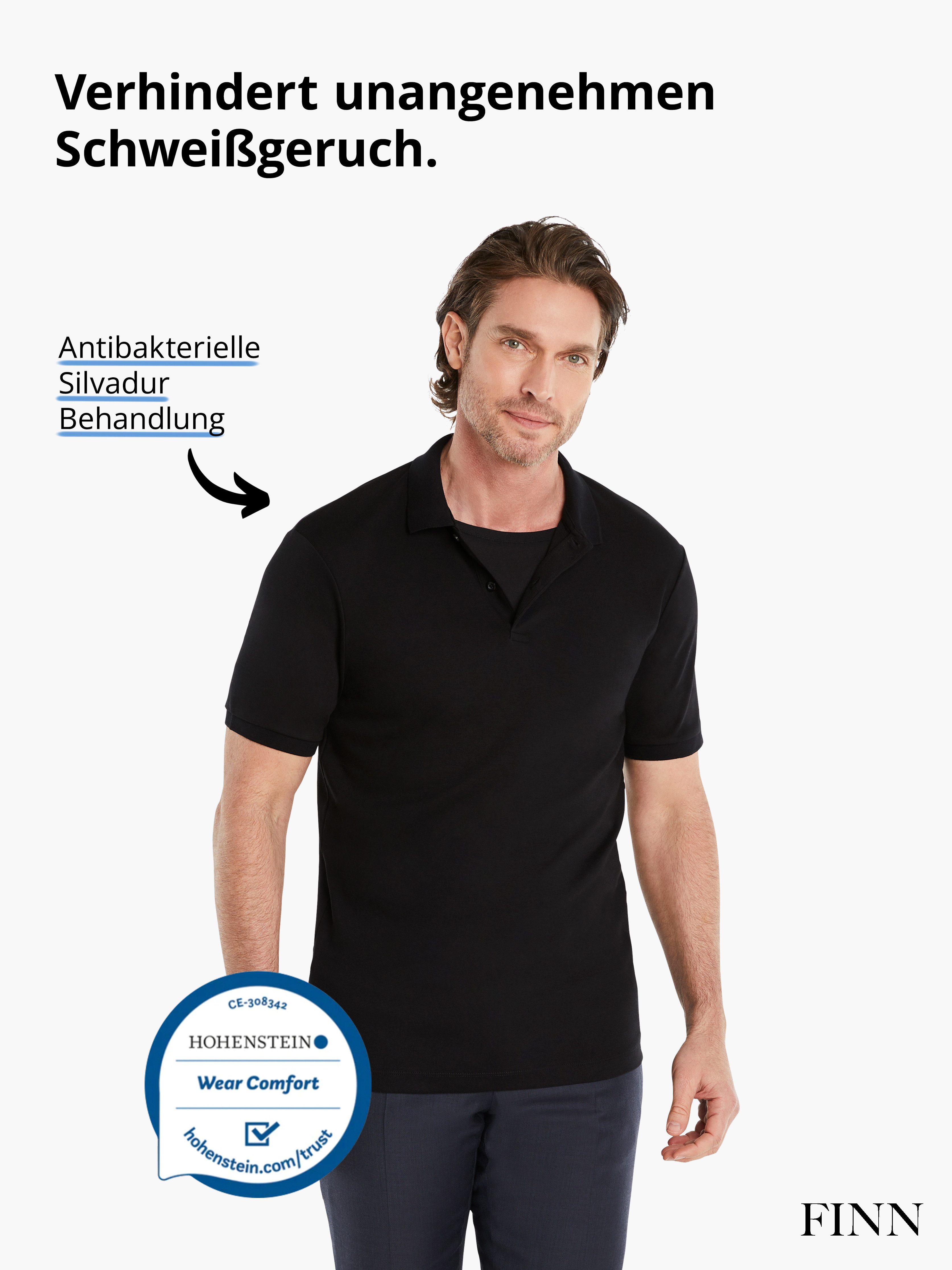 FINN Design Unterhemd Anti-Schweiß Shirt Herren mit Rundhals und integrierten Achselpads Garantierter Schutz vor Schweißflecken und Schweißgeruch