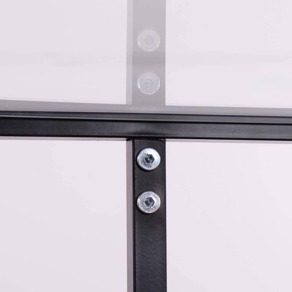 Sofatisch Stabil mit Metall Multifunktional KOMFOTTEU Beistelltisch Glas-Platte, Telefontisch