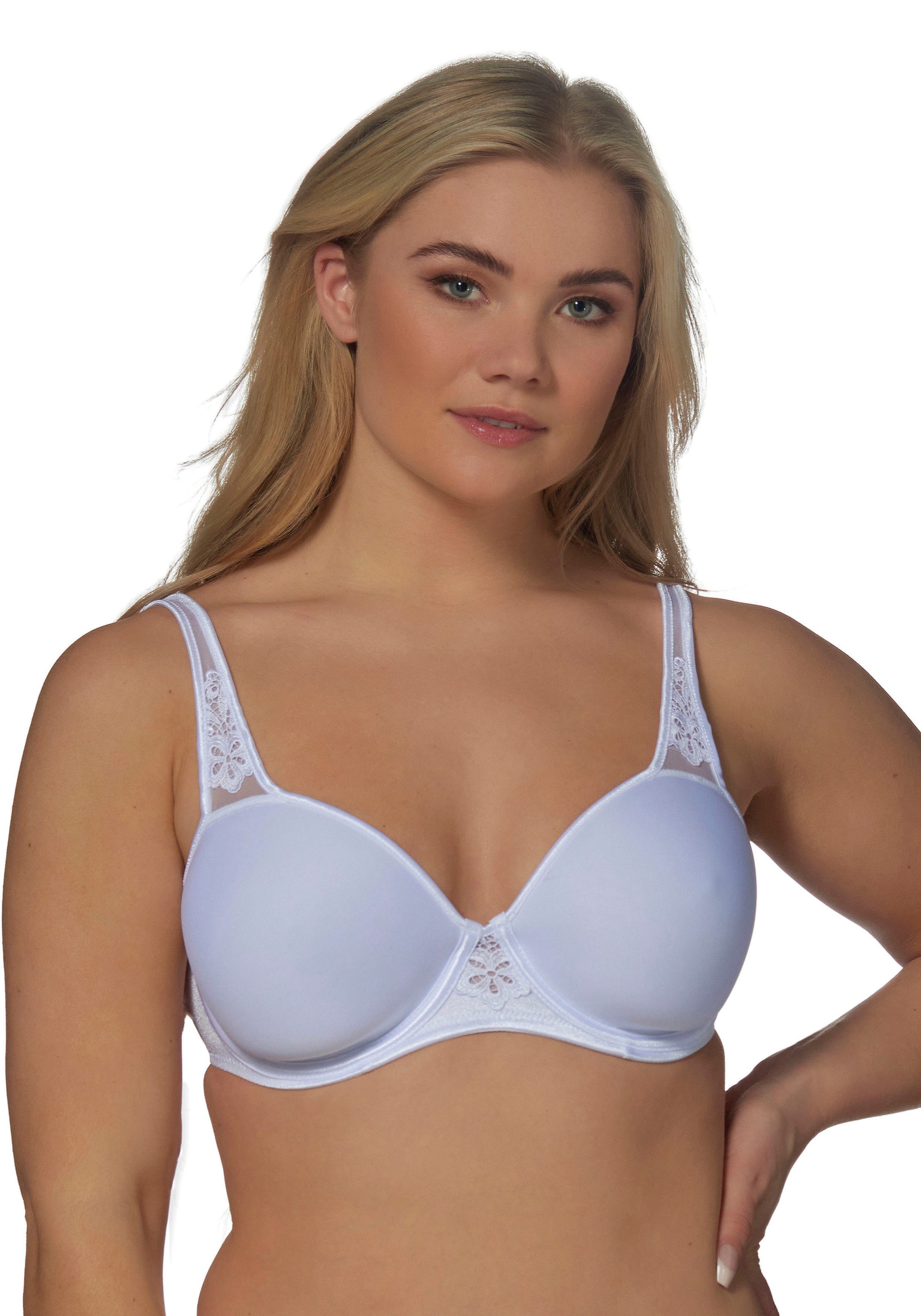 Elbrina Bügel-BH Spacer Bra vorgeformte Cups, breite Träger, mit Bügel, mit Spitze, feminin