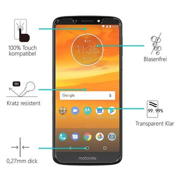 CoolGadget Schutzfolie Panzerfolie für Motorola Moto E5, (9H Härtegrad, 2x Schutzglas, 1xReinigungset), Displayfolie Panzer Schutzfolie 2 Stück für Motorola E5 Glas Folie