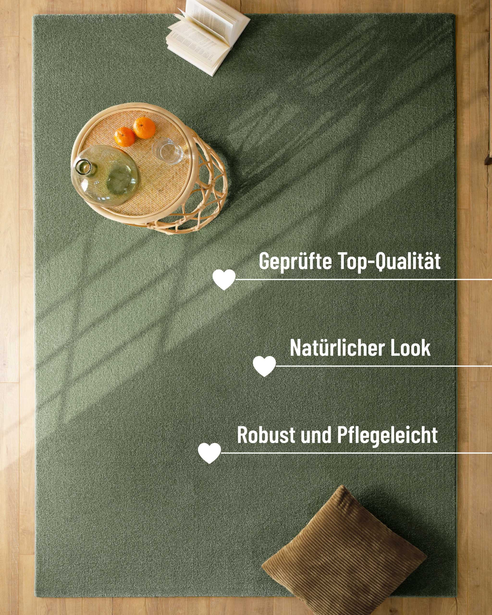 Esprit Teppich Vegas - ESPRIT Kollektion, rechteckig, Höhe: 15 mm, Kurzflor, uni, gewebt, pflegeleicht, formstabil, für Fußbodenheizung