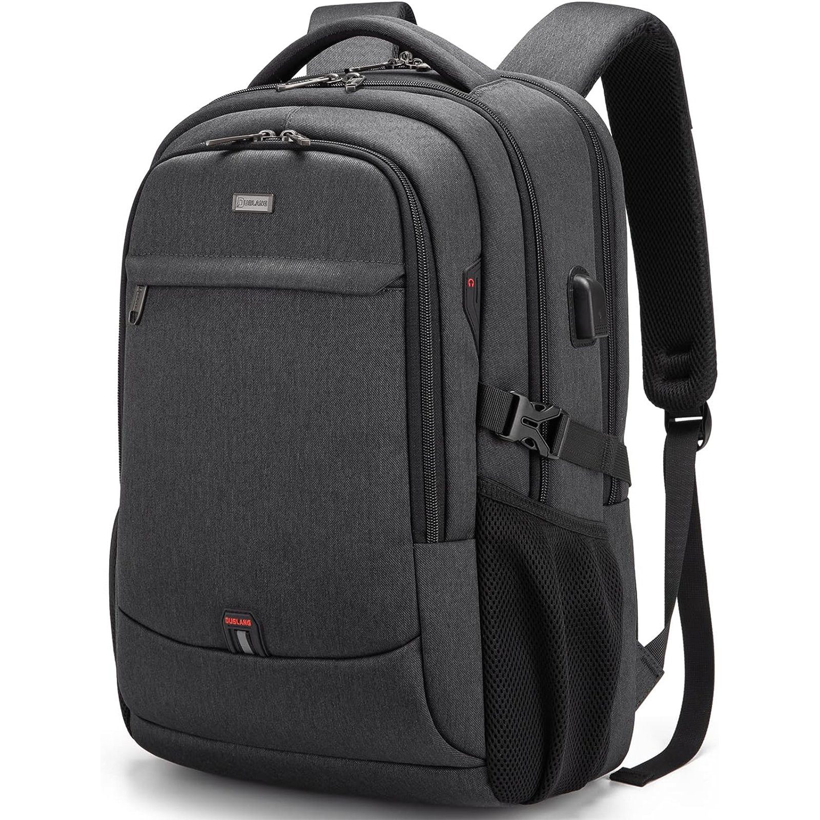 OKWISH Laptoprucksack Herren Damen Schulrucksack Wasserbeständig Laptoptasche (Business Reise Rucksack, Anti-Diebstahl, Sportrucksack, mit USB-Anschluss, Laptopfach), Organizer für Schule Arbeit Freizeit