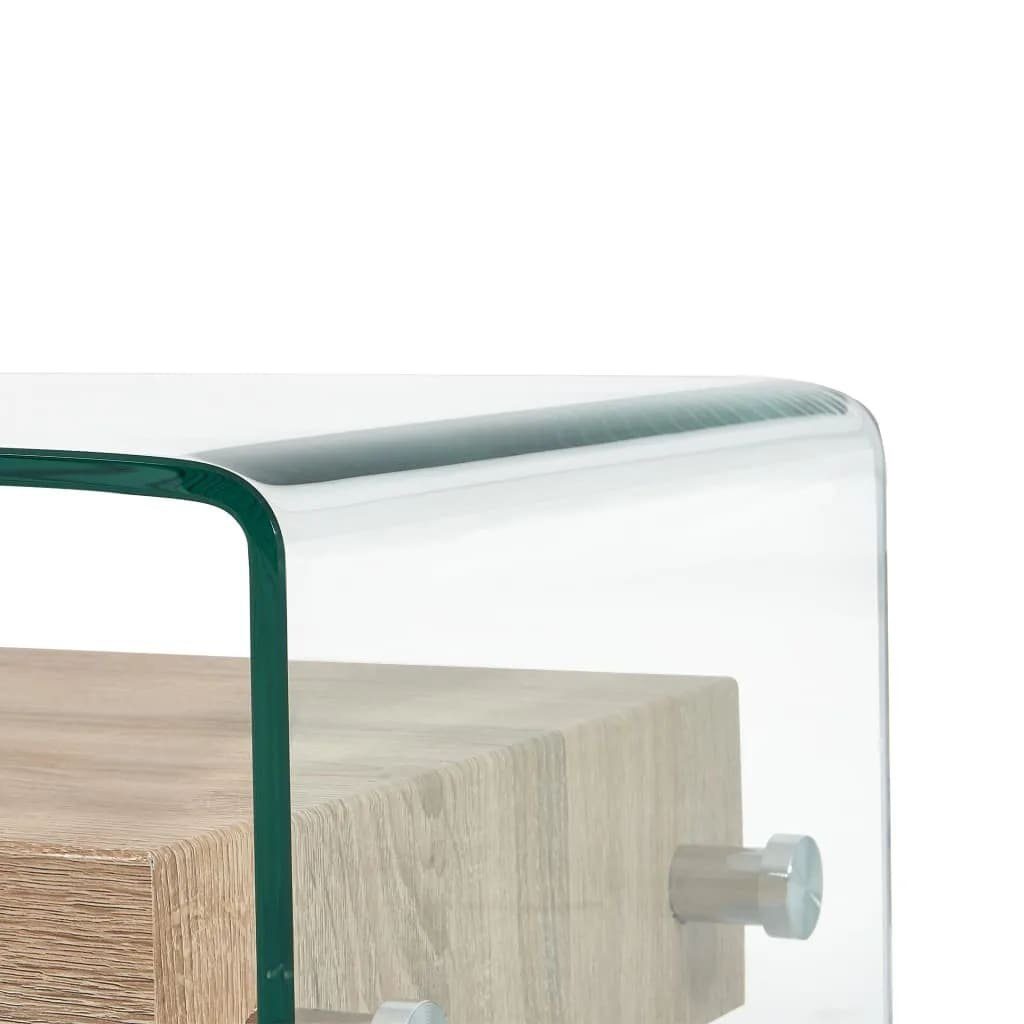 98x45x31 cm Transparent furnicato Hartglas Couchtisch