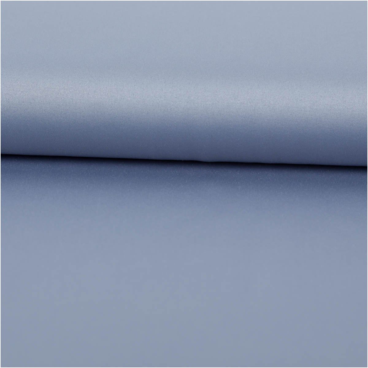 SCHÖNER LEBEN. Stoff Royal Micro Satin Stoff Meterware jeansblau 140cm, pflegeleicht