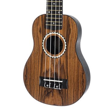 FAME Ukulele, Roundbody Sopran Ukulele, Bocote, Kompakt, Laminierte Bocote-Decke, ABS-Korpus, Roundbody Sopran Ukulele, Bocote, Kompakt