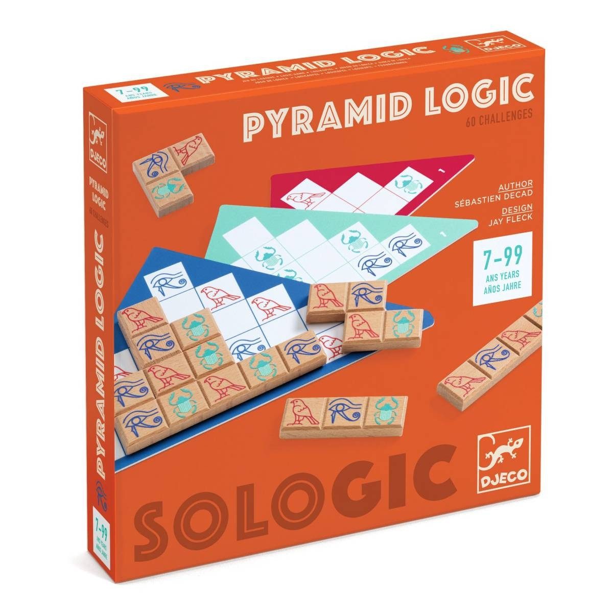 DJECO Lernspielzeug SOLOGIC: Pyramid Logic Logikspiel für Kinder mit Lernwert und Fantasie, Logikspiel