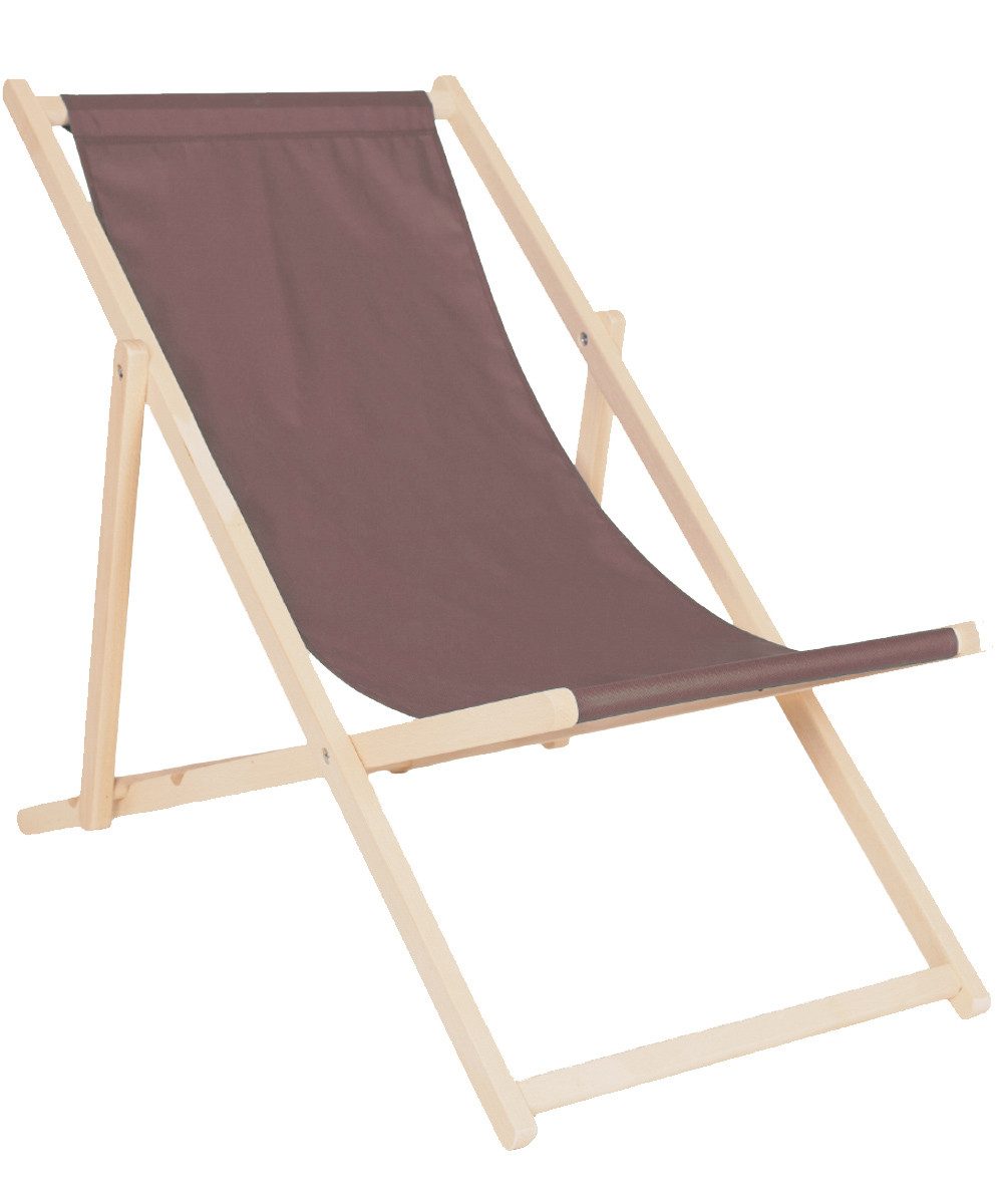 Systafex® Gartenliege Relaxliege Liegestuhl Strandstuhl Gartenliege Sonnenliege Liege braun, Liegestuhl mit Bezug, 1 St., fertig montiert, Premiumqualität