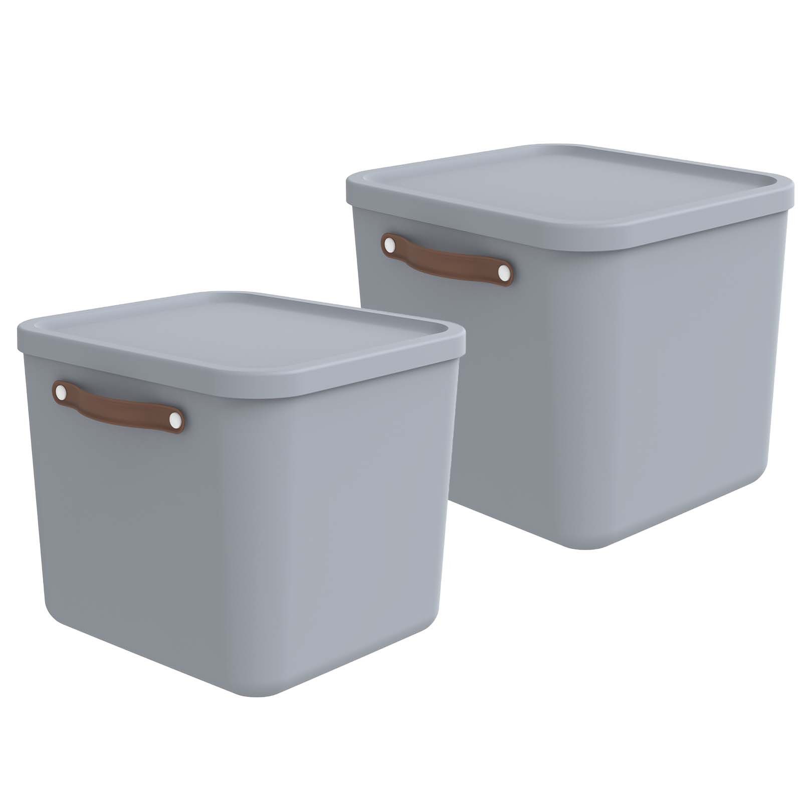 ROTHO Aufbewahrungsbox 2er-Set Aufbewahrungskiste 40l (Aufbewahrungsset, 2e günstig online kaufen