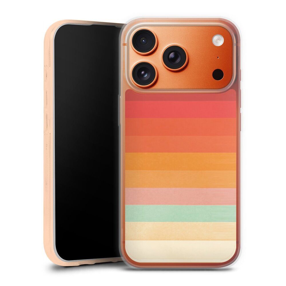 DeinDesign Handyhülle Art Regenbogen bunt Rainbow Chevrons II, Apple iPhone 17 Pro Max Silikon Hülle Bumper Case Handy Schutzhülle