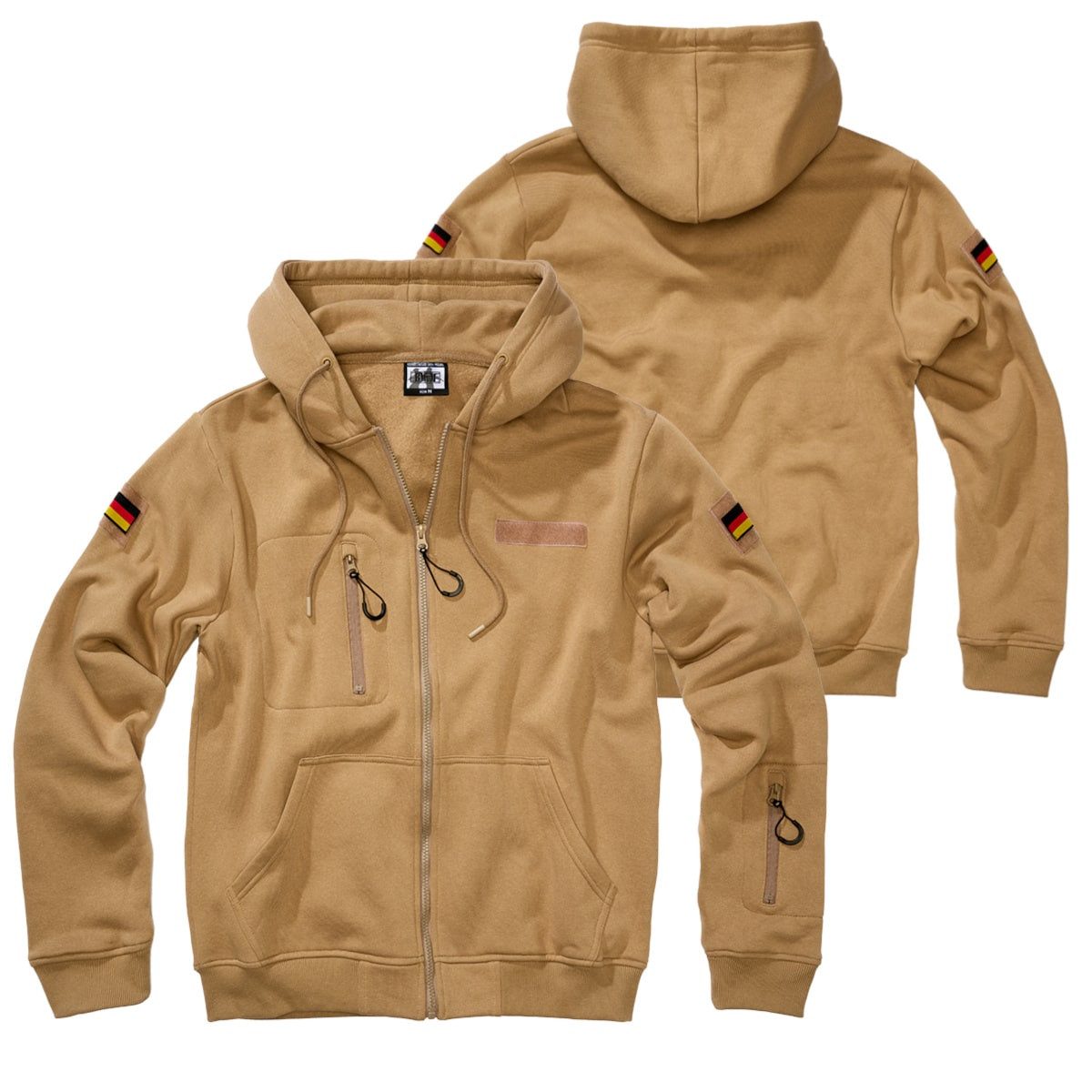 BWuM Outdoorjacke BWuM Tactical Kapuzenjacke mit Flaggen & Klett günstig online kaufen