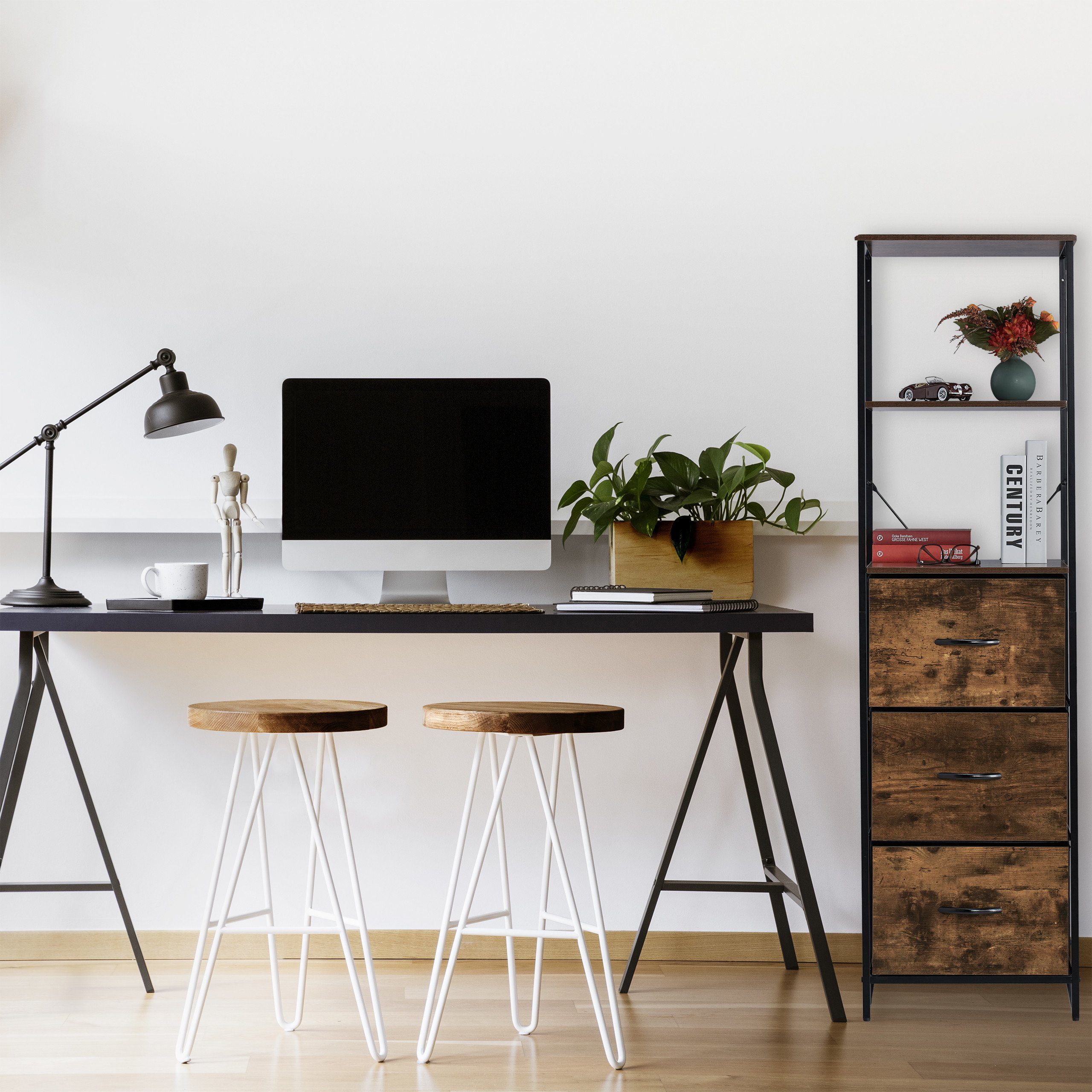 relaxdays Regal Vintage Regal im Industrial Design, 1-tlg. – Bild 3 von 5