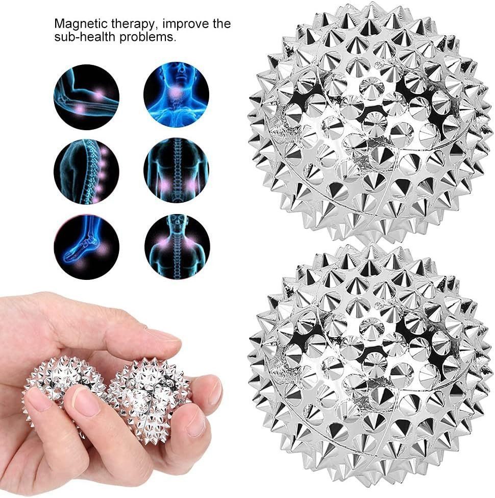 FELIXLEO Massageball Magnet Massageball Hand Akupressur Stress Relief Ball, 2-tlg. – Bild 2 von 4