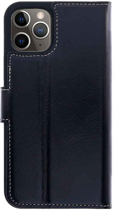 Burkley Flip Case Leder Book Cover für iPhone 14 Pro Max Hülle, Optimaler Rund-Um-Schutz, Kartenfächer mit RFID Blocker