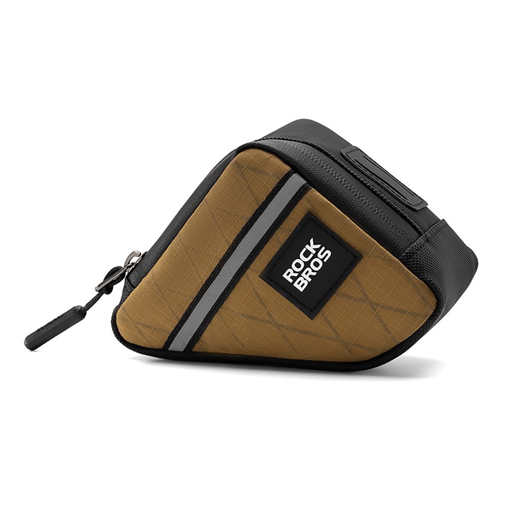 ROCKBROS Rahmentasche Fahrradtasche Oberrohrtasche Dreiecktasche (Spar-Set, 1-tlg., 0, 25 l leicht), 1000D-Nylon, Reflexstreifen, Klettmontage