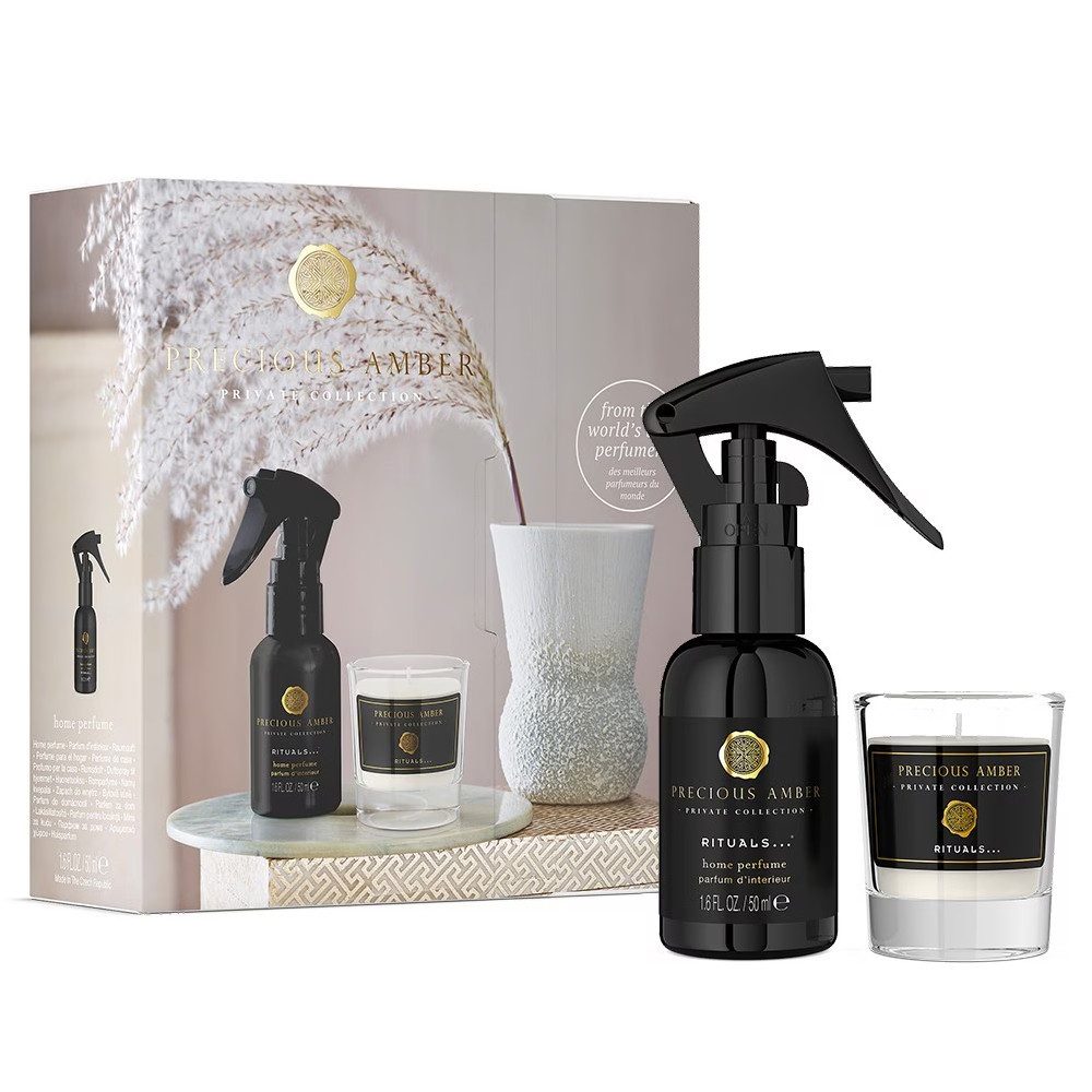 Rituals Raumduft Rituals Precious Amber Mini Set – Duftspray & Kerze 50ml/25g (Edles Duo-Set mit mystischem Bernsteinduft, 2-St)