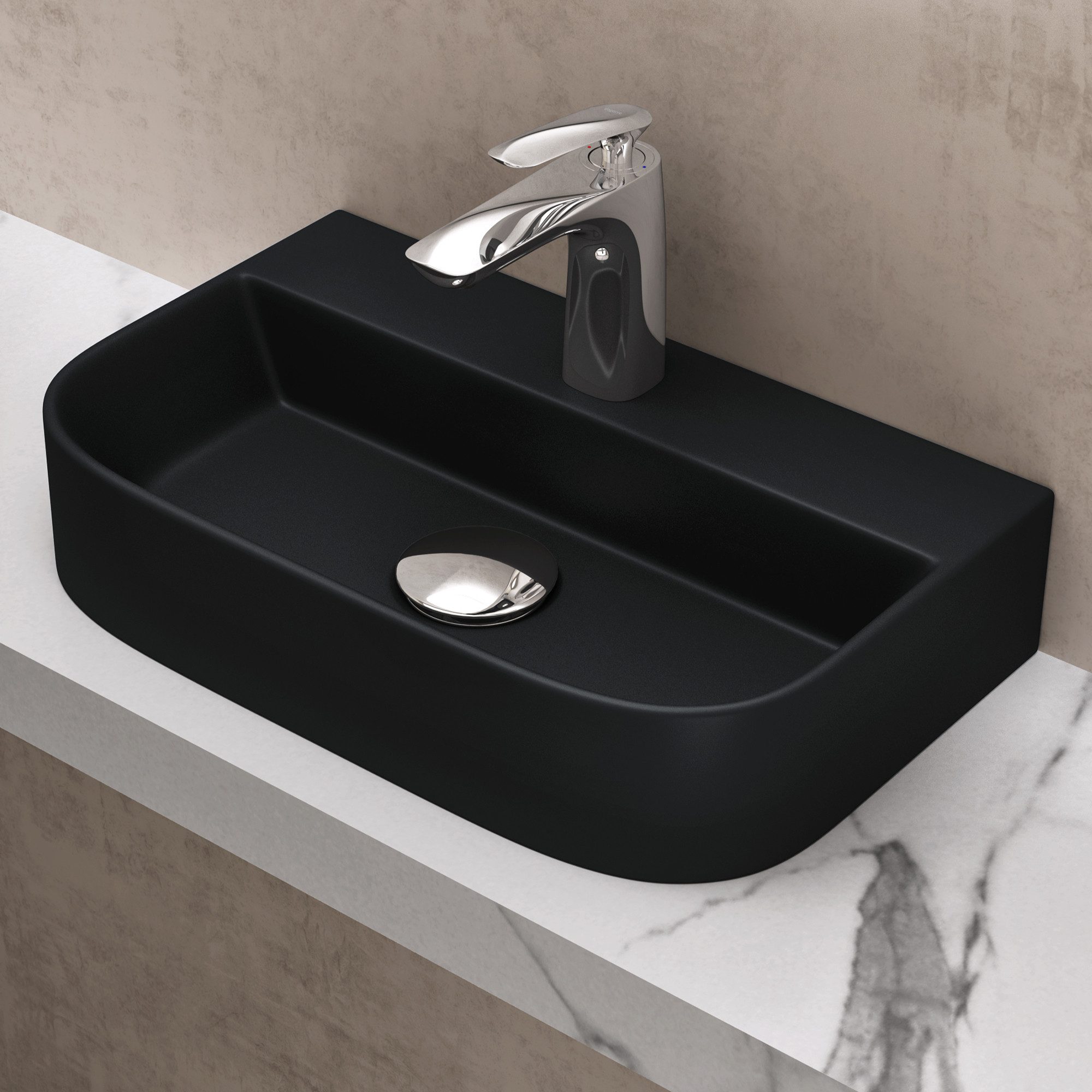doporro Waschbecken Hängewaschbecken Keramik Gäste-WC Handwaschbecken günstig online kaufen