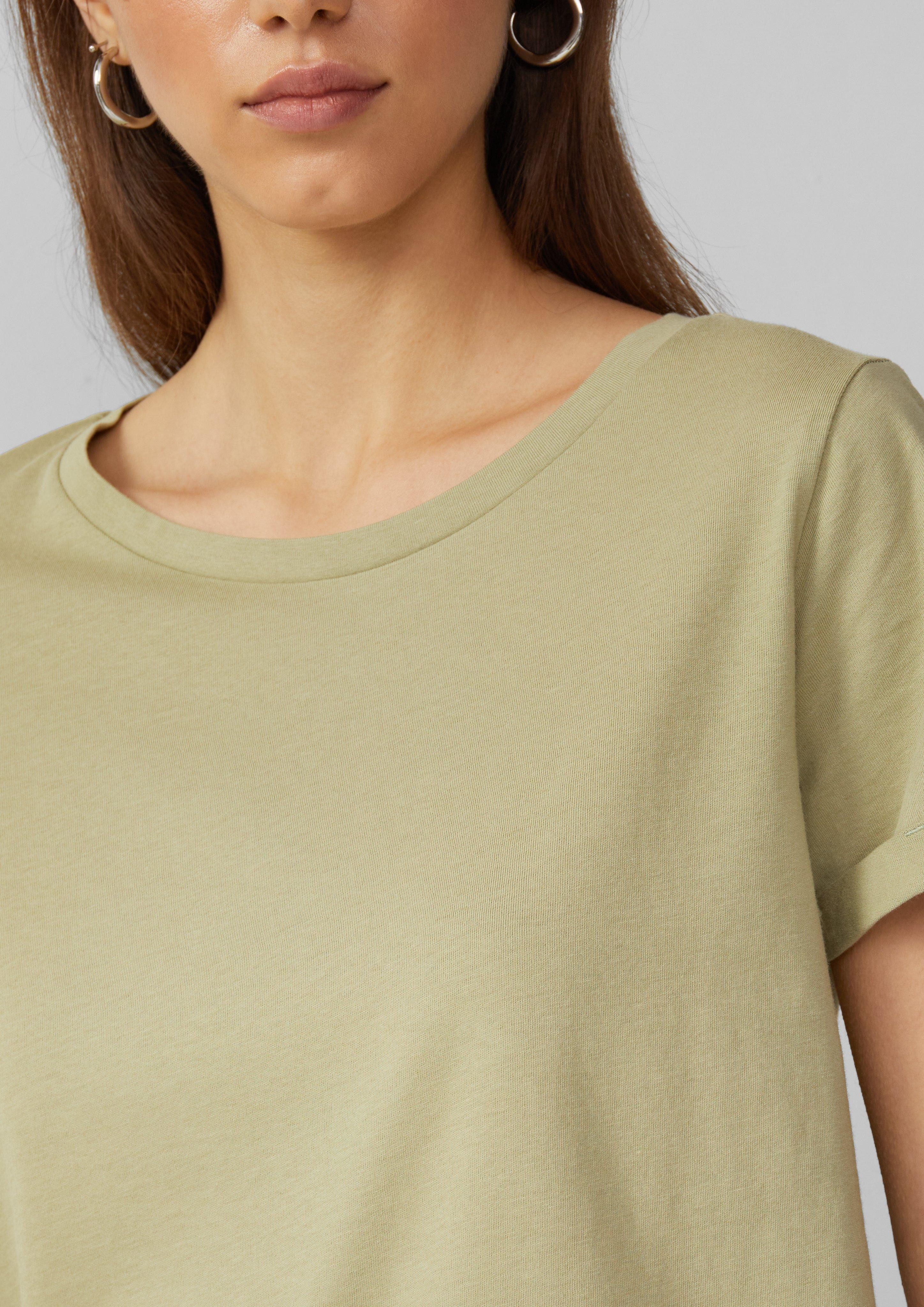 QS Kurzarmshirt Jerseyshirt mit Crew Neck günstig online kaufen