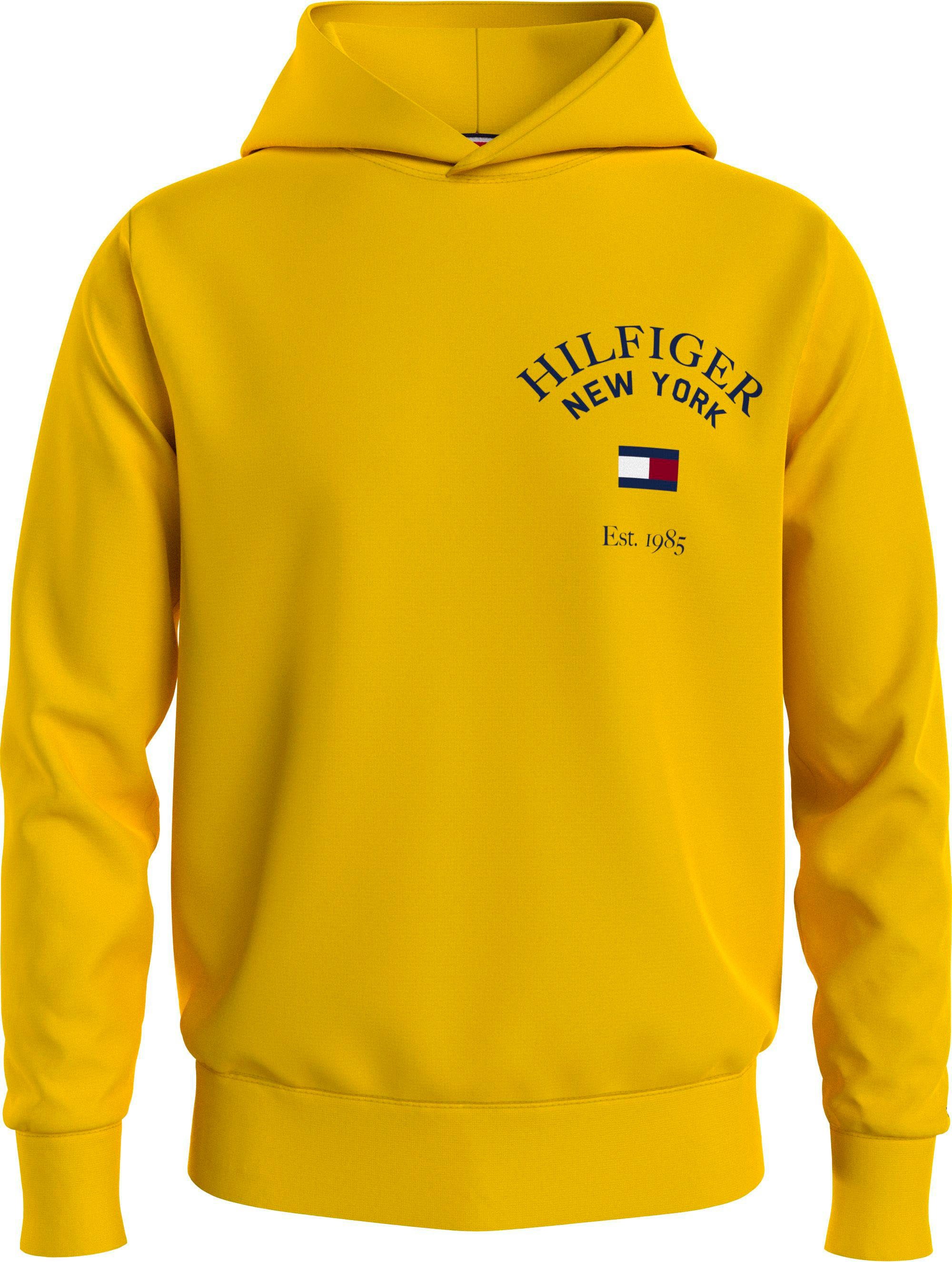 Tommy Hilfiger Big & Tall Hoodie BT-ARCHED VARSITY HOODY-B Eureka Yellow