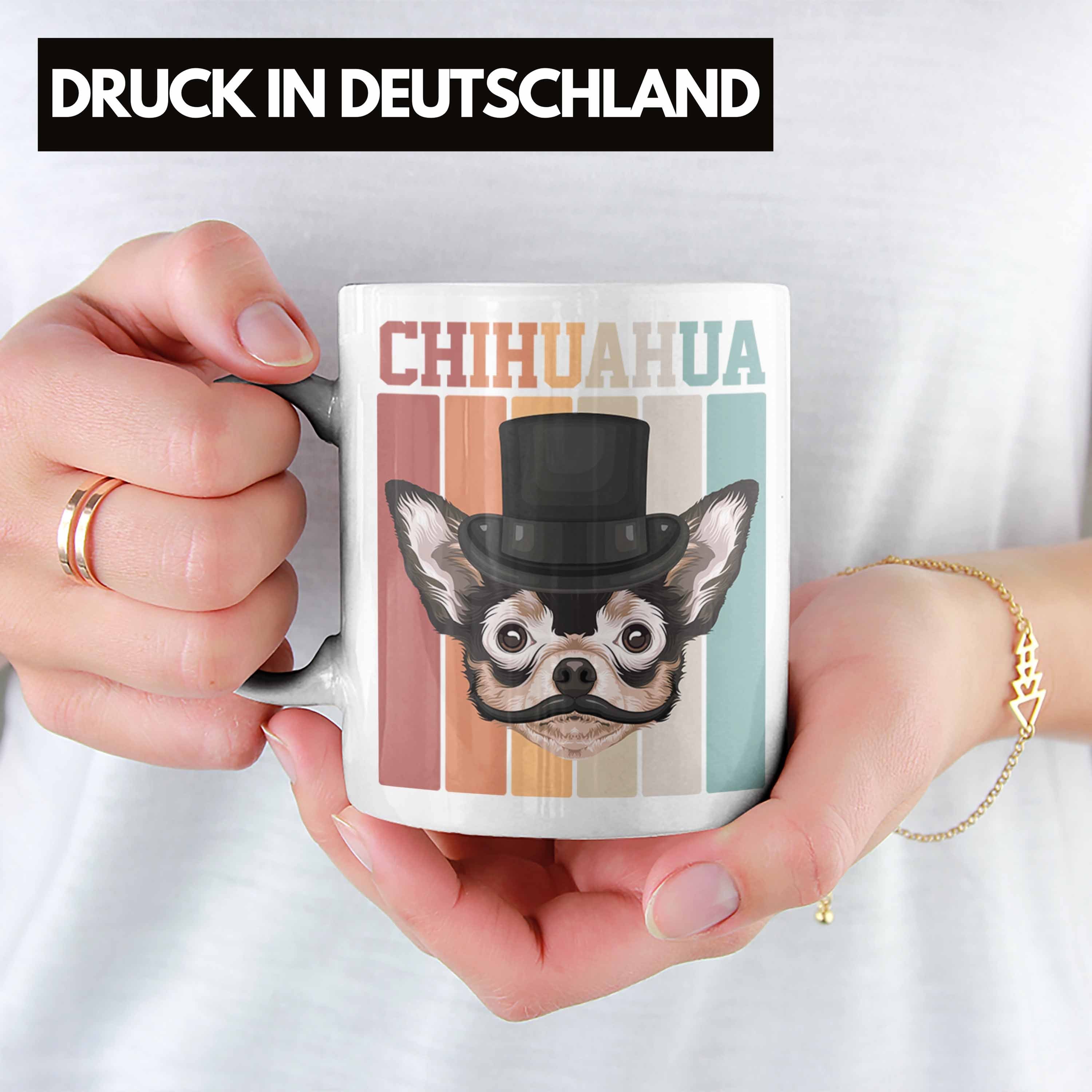 Trendation Tasse Chihuahua Besitzer Tasse Retro Geschenkidee Weiss Geschenk Spruch Lustiger V