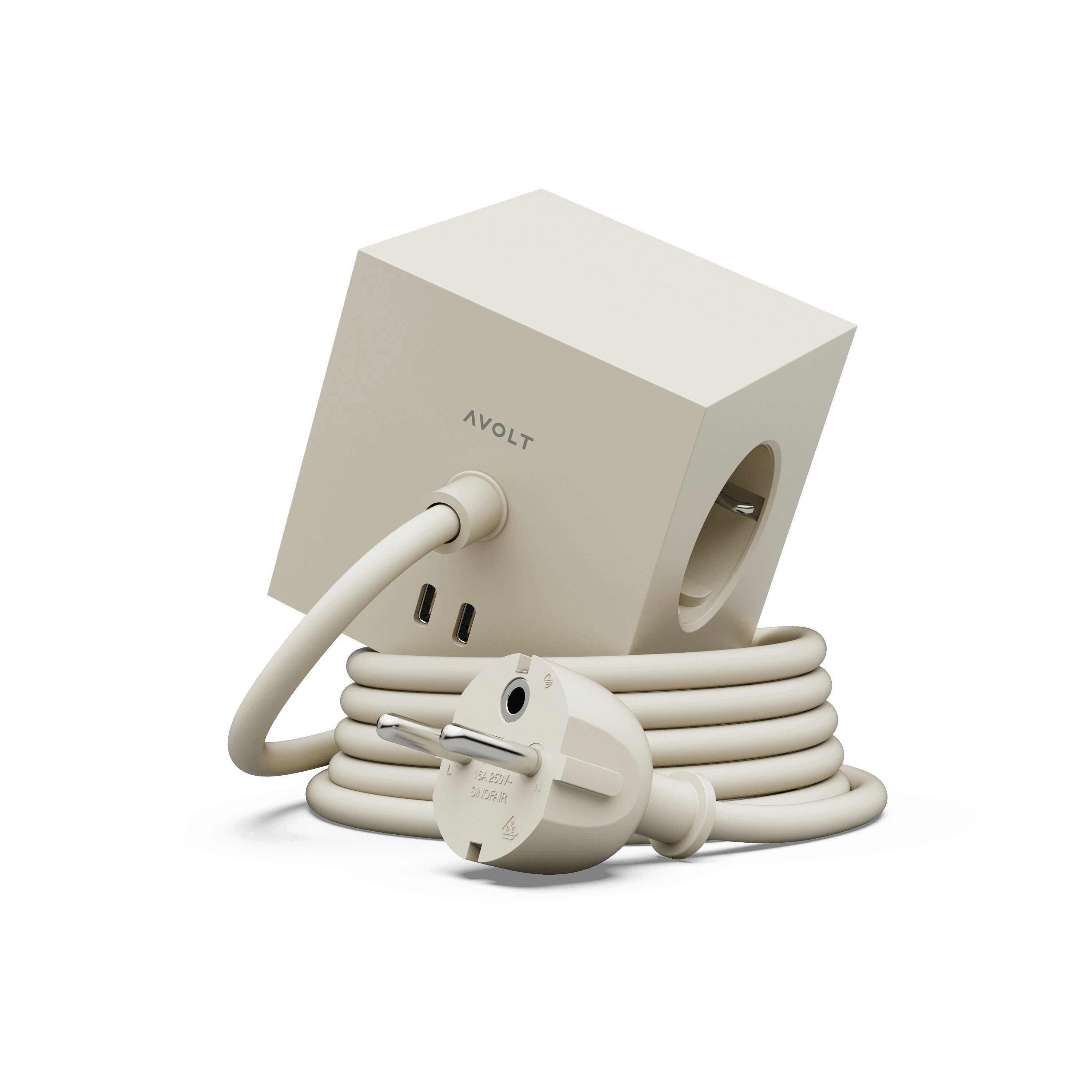 AVOLT AVOLT Mehrfachstecker SQUARE 1, 7,6x7,6cm Mehrfachsteckdose