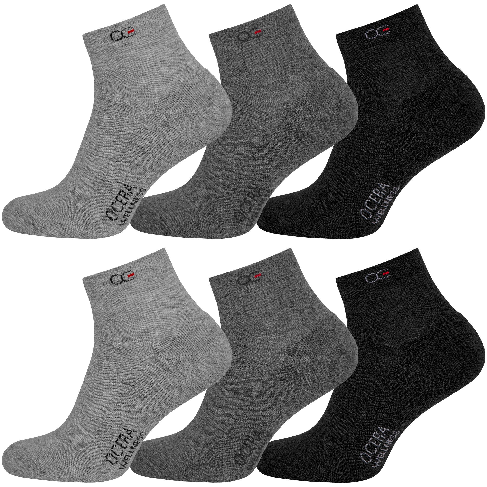 Kurzsocken Wellness Kurzschaft Socken mit Frotteesohle,Baumwolle, unisex, 6Paar