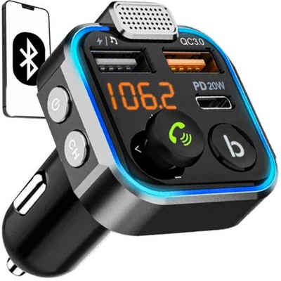 XTROBB Zigarettenanzünder-Verteiler FM Bluetooth-Sender & Ladegerät fürs Auto (Bluetooth-Sender/Ladegerät für das Auto., Bluetooth-Sender/Ladegerät fürs Auto mit USB-Anschlüssen), Bluetooth-Sender für Auto mit Ladefunktion.
