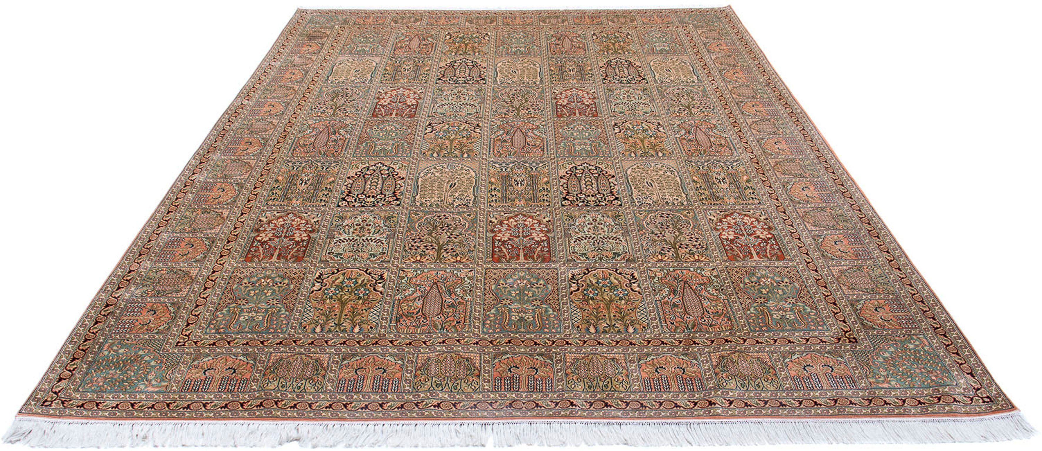 Seidenteppich Seidenteppich - Kaschmir Seide - 336 x 251 cm - mehrfarbig, morgenland, rechteckig, Höhe: 4 mm, Wohnzimmer, Handgeknüpft, Einzelstück mit Zertifikat