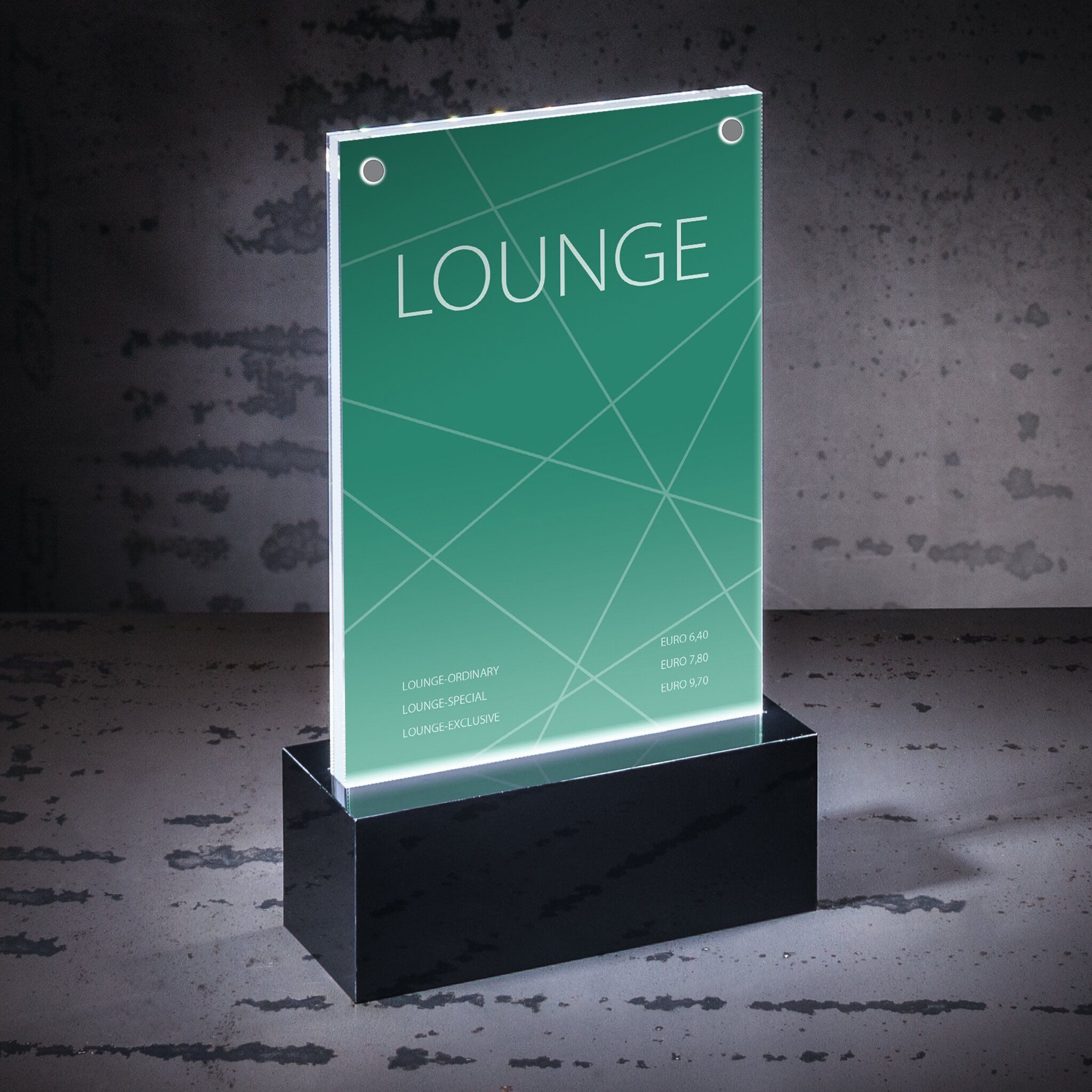 Sigel Tischdecke SIGEL TA423 LED-Tischaufsteller - 11,60 x19,20 x4,60 cm - A6 -