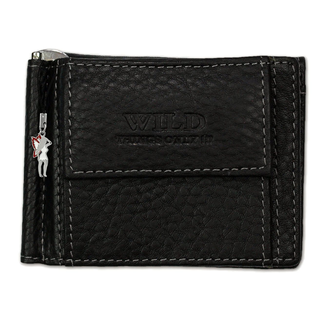 Wild Things Only !!! Geldbörse Wild Things Only Brieftasche RFID Blocker (Portemonnaie, Portemonnaie), Herren Portemonnaie Echtleder Größe ca. 11cm, schwarz