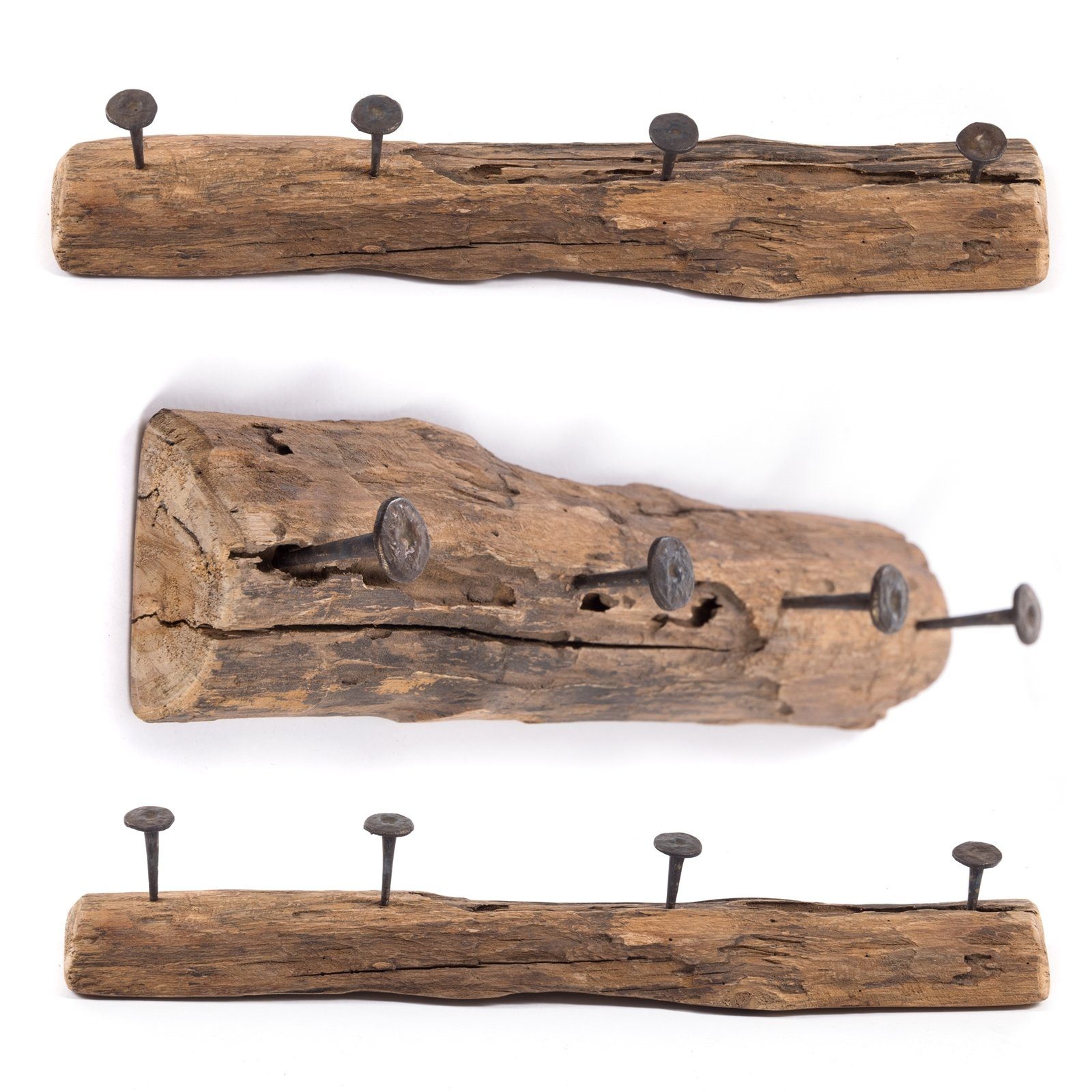 DESIGN DELIGHTS Wandgarderobe WANDGARDEROBE "Holz massivROOTS 50", Holz massivholzwurzel, 50x12cm(L