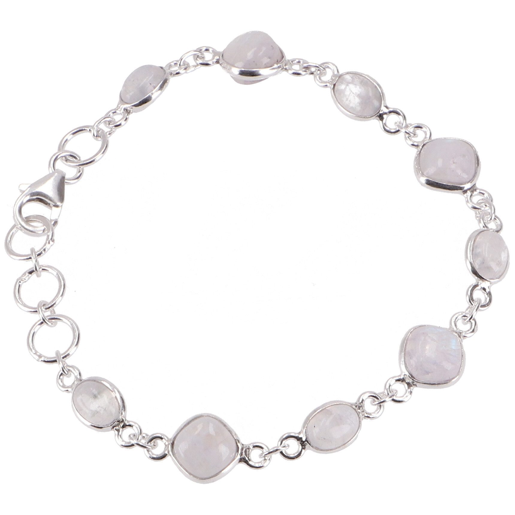 Guru-Shop Armreif Indisches Boho Silber Armband, Edelsteinarmband..
