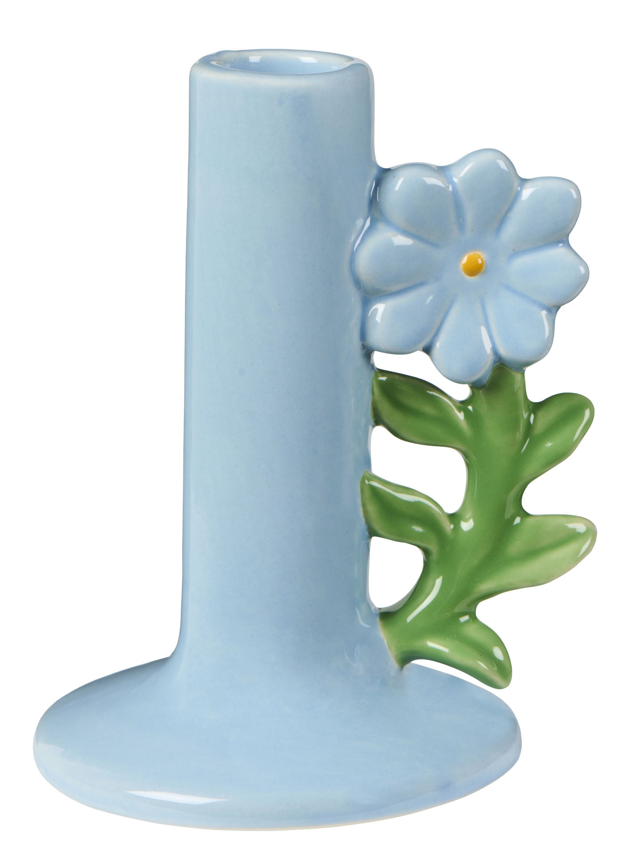Ib Laursen Kerzenhalter Ib Laursen - Kerzenhalter Kerzenständer Keramik H 13cm Blau blaue