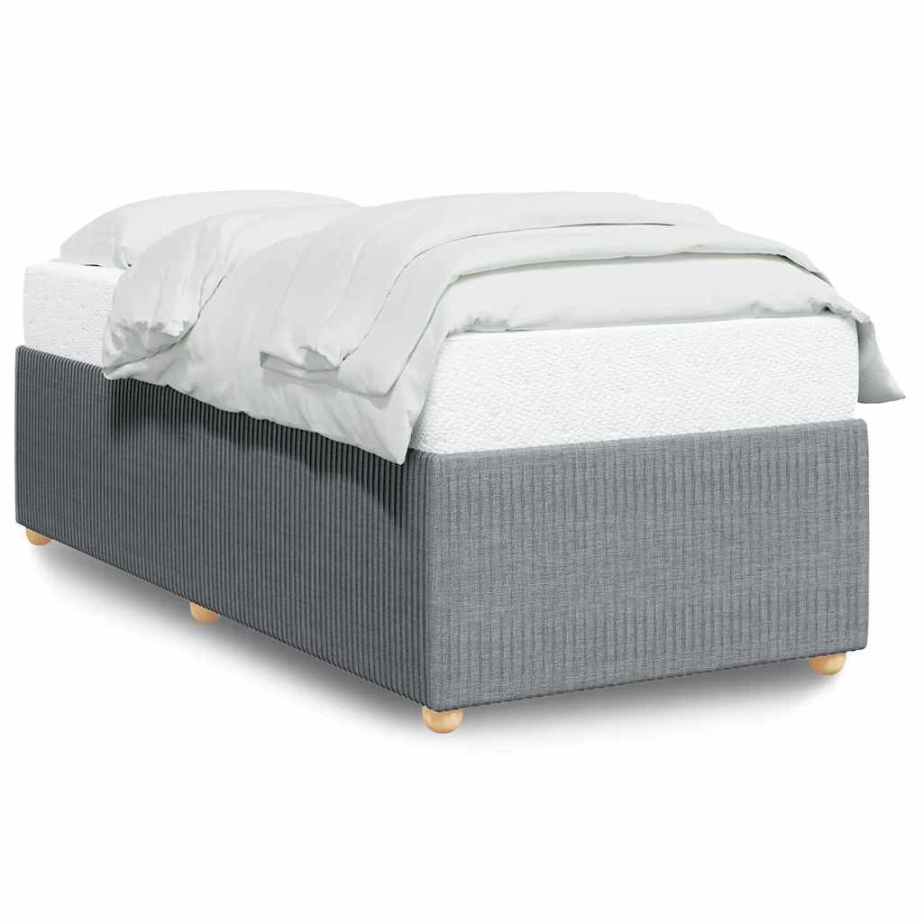 vidaXL Bett Bettgestell ohne Matratze Hellgrau 80x200 cm Stoff günstig online kaufen