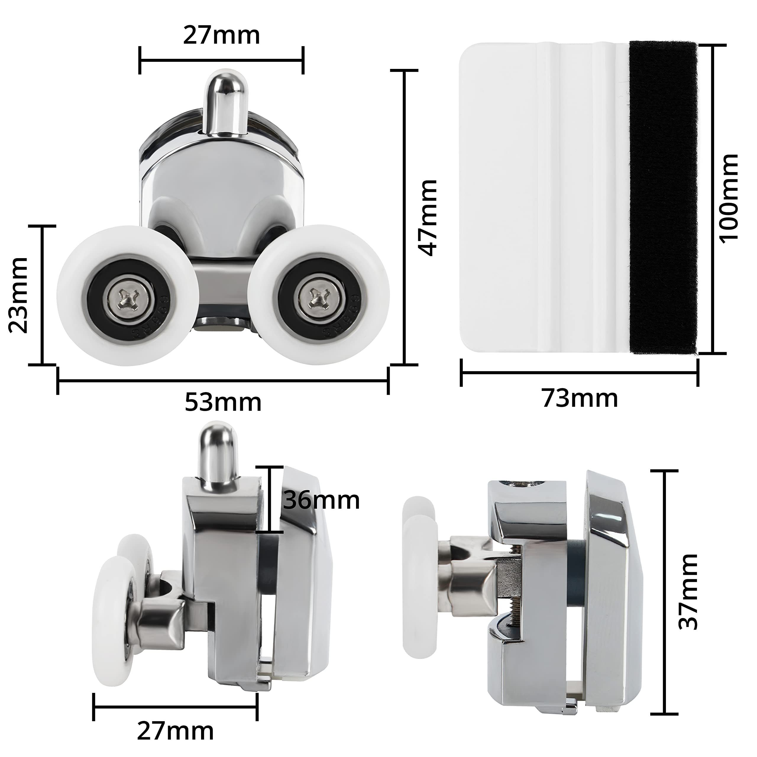 Belle Vous Möbelrolle 8er Pack Ersatzteile für Duschkabinen: Schiebetür-Set günstig online kaufen