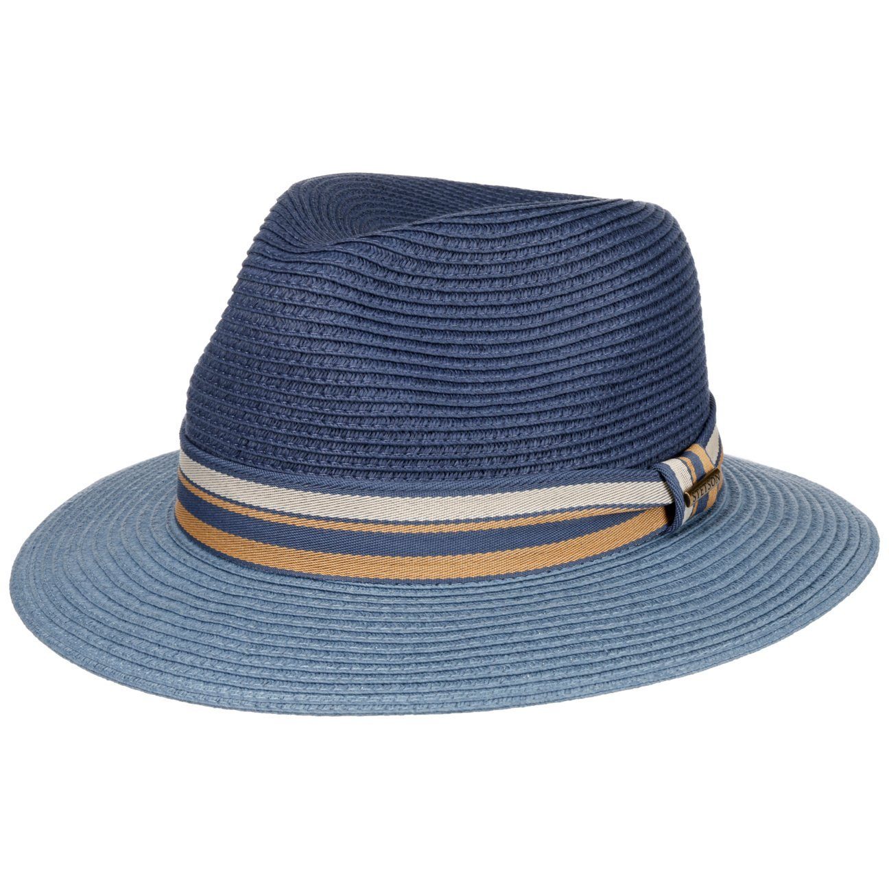 Stetson Sonnenhut (1-St) Sonnenhut mit Ripsband blau