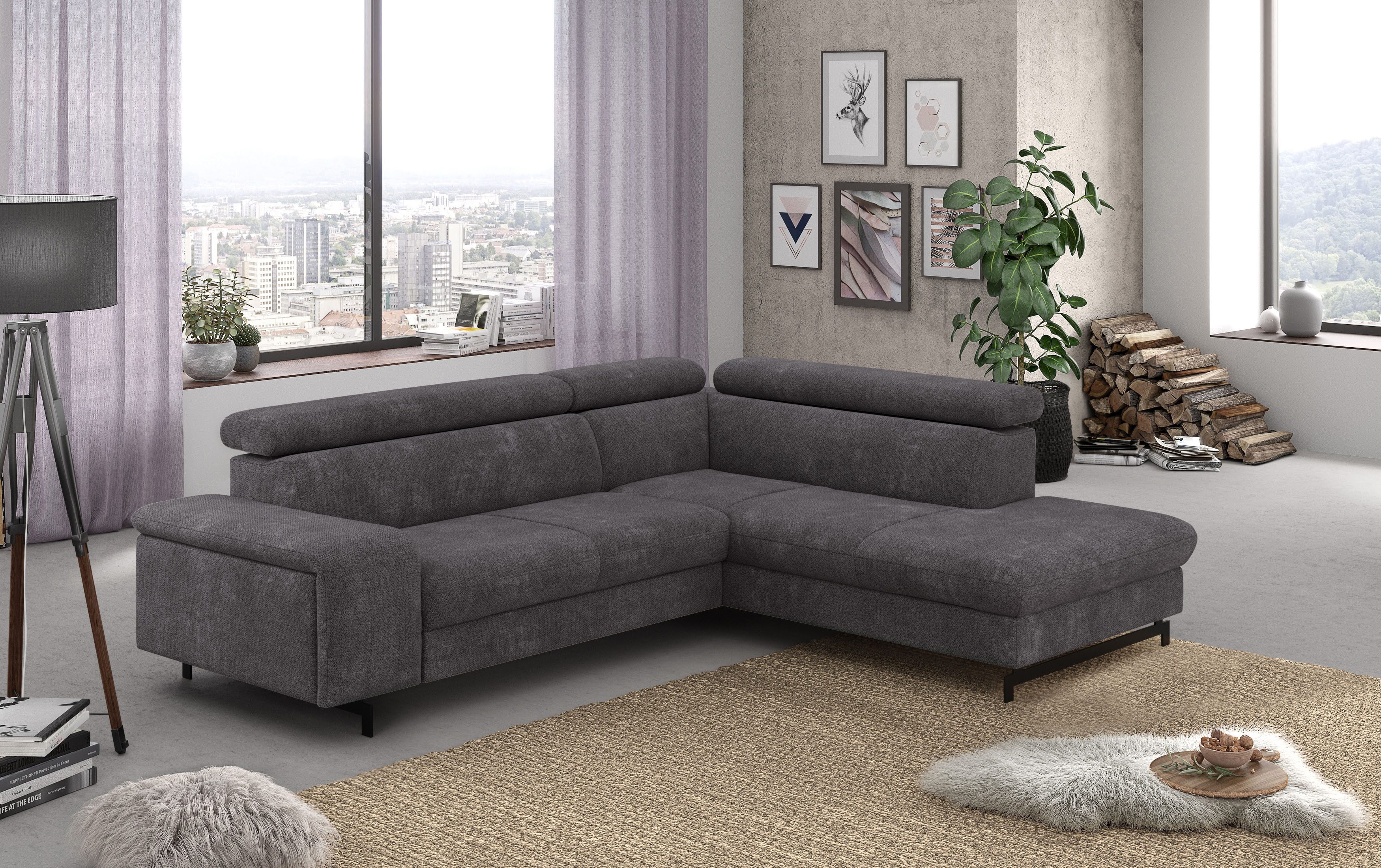 COTTA Ecksofa "Emma L-Form", mit Kopfteilverstellung, wahlweise mit Bettfun günstig online kaufen