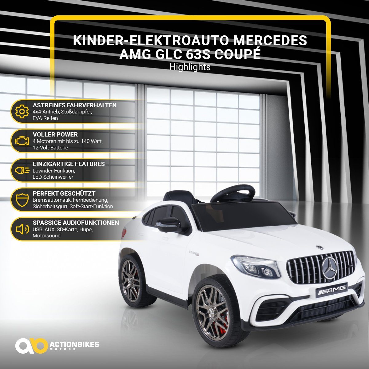 Actionbikes Motors Elektro-Kinderauto Mercedes Benz GLC AMG, Belastbarkeit günstig online kaufen