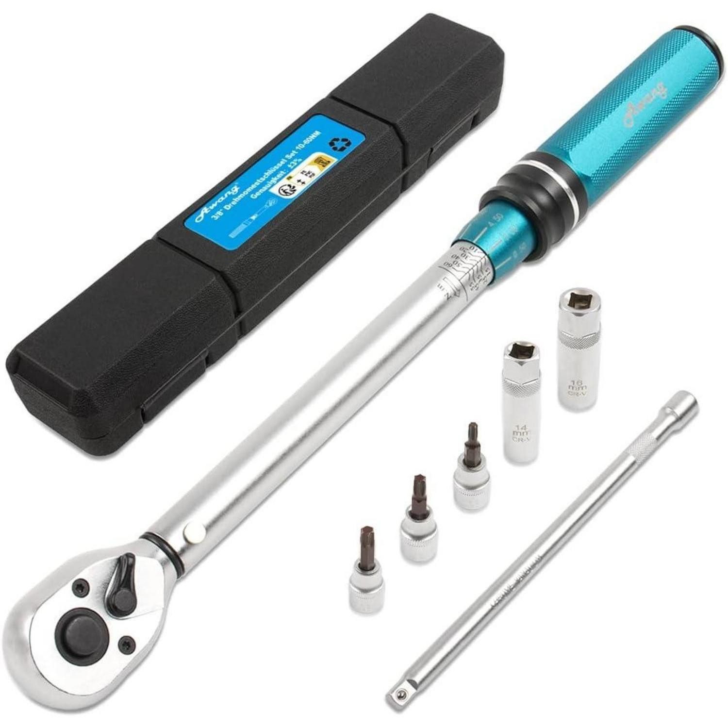 Drehmomentschlüssel Drehmomentschluessel 3/8 Zoll 10-60 Nm Set