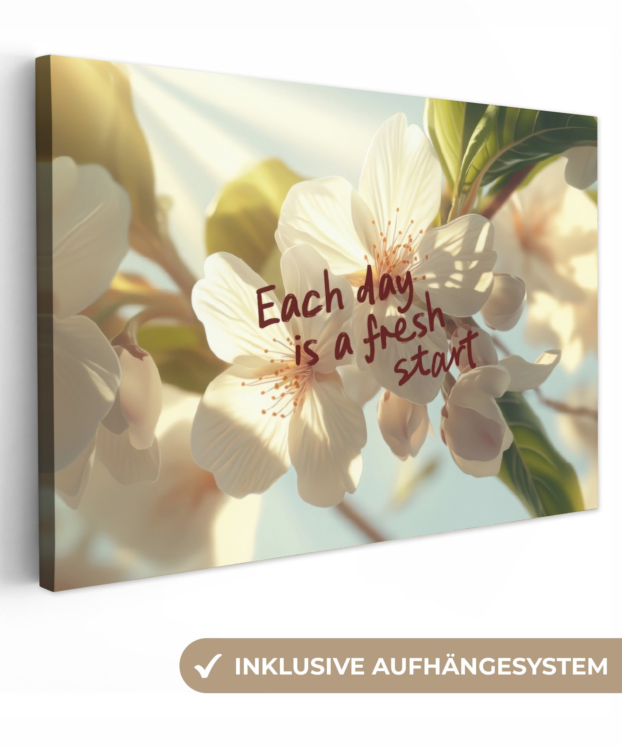 OneMillionCanvasses® Leinwandbild Blüten - Sonnenlicht - günstig online kaufen