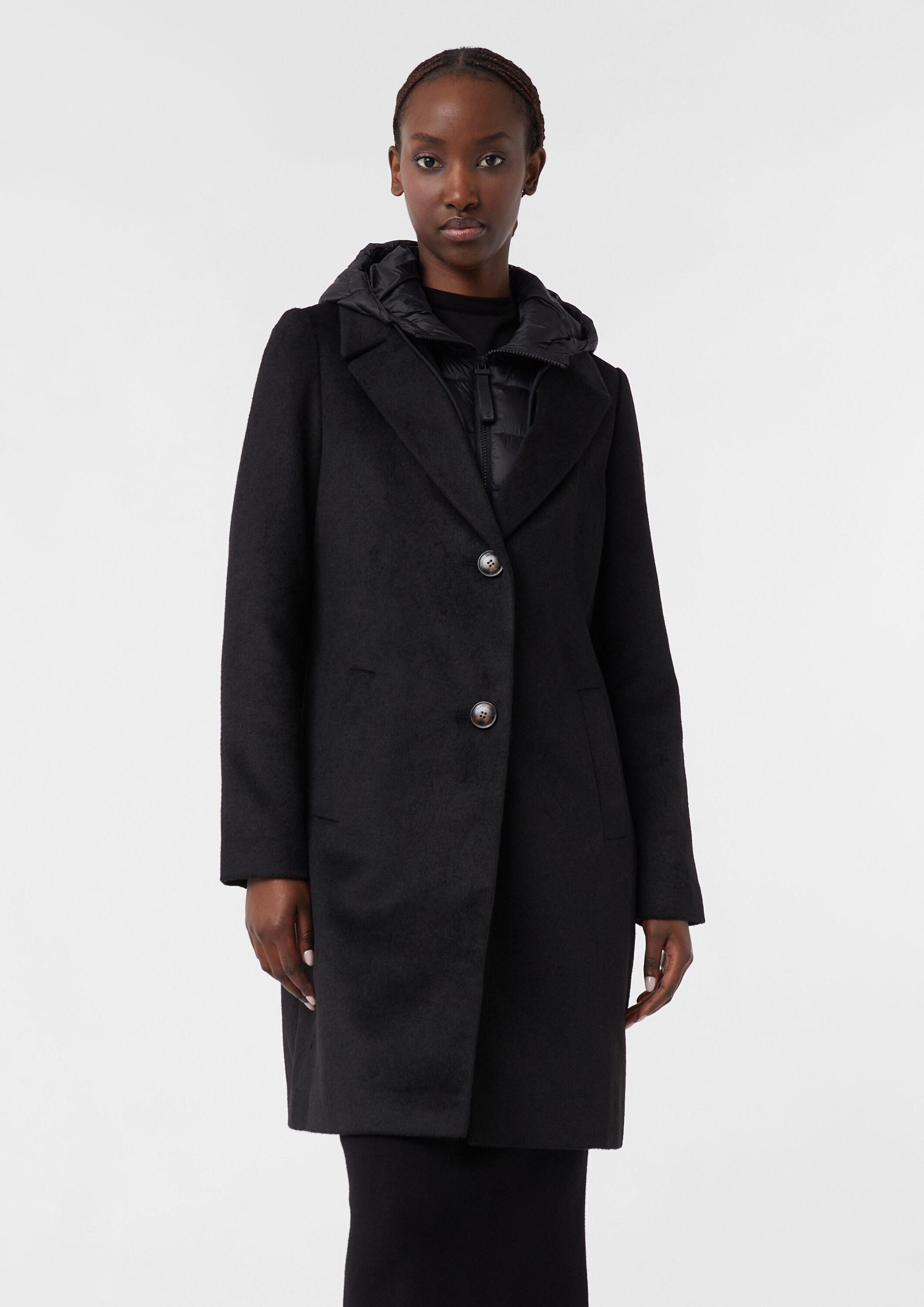 comma Funktionsmantel Outdoor-Mantel Wollmixmantel mit herausnehmbarem Steppeinsatz