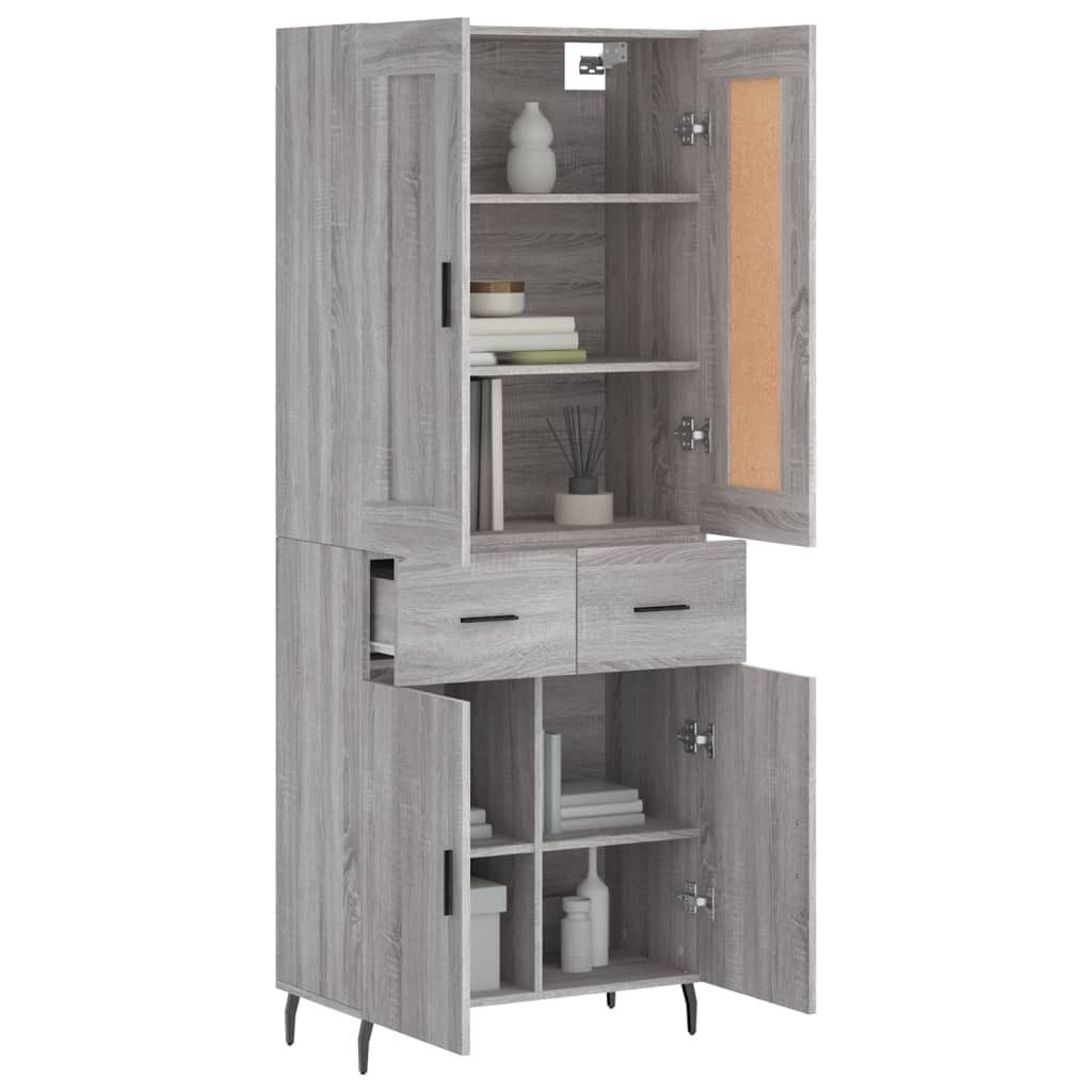 vidaXL Highboard Highboard Grau Sonoma 69,5x34x180 günstig online kaufen