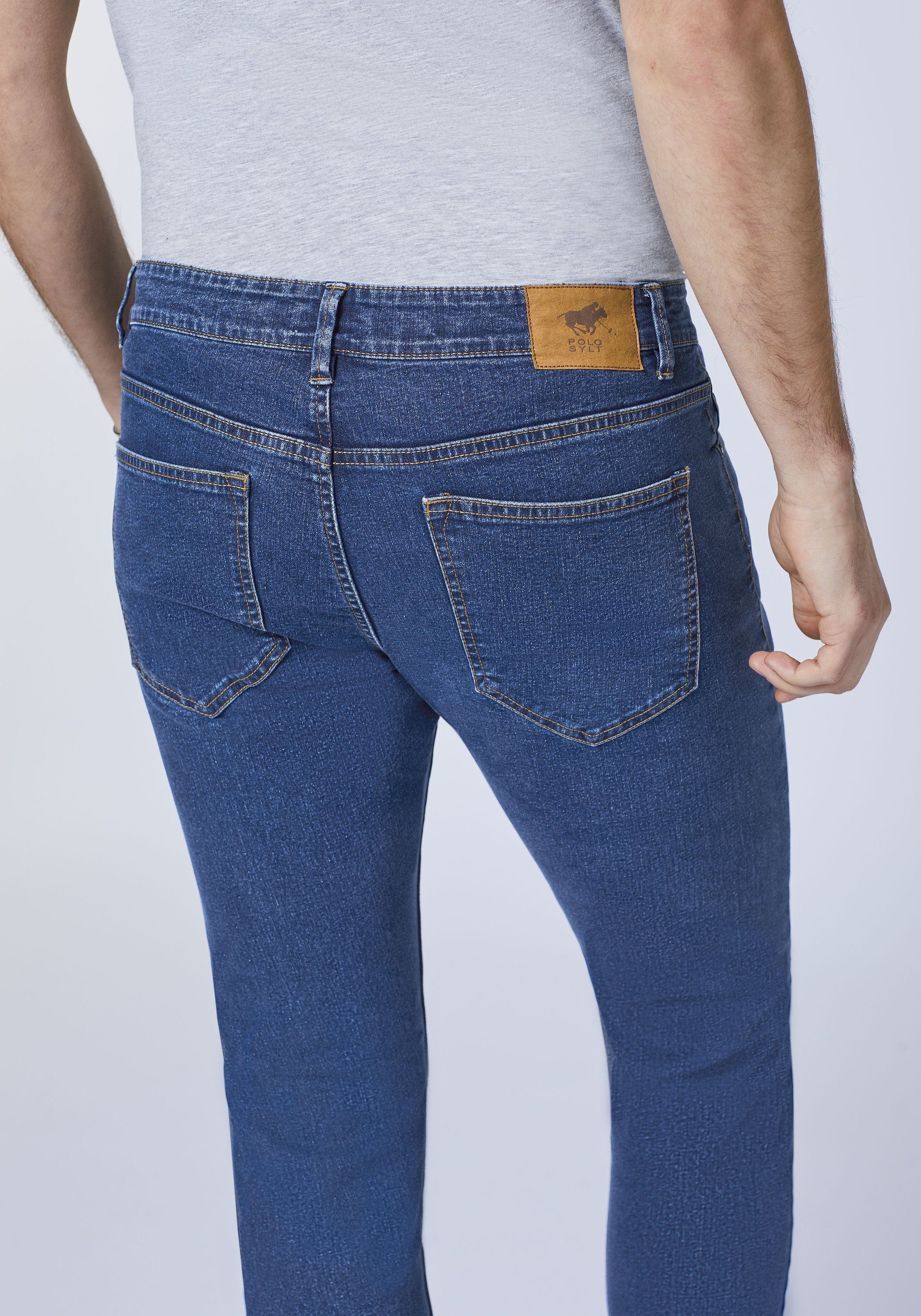 Polo Sylt Slim-fit-Jeans im Look dezent verwaschenen