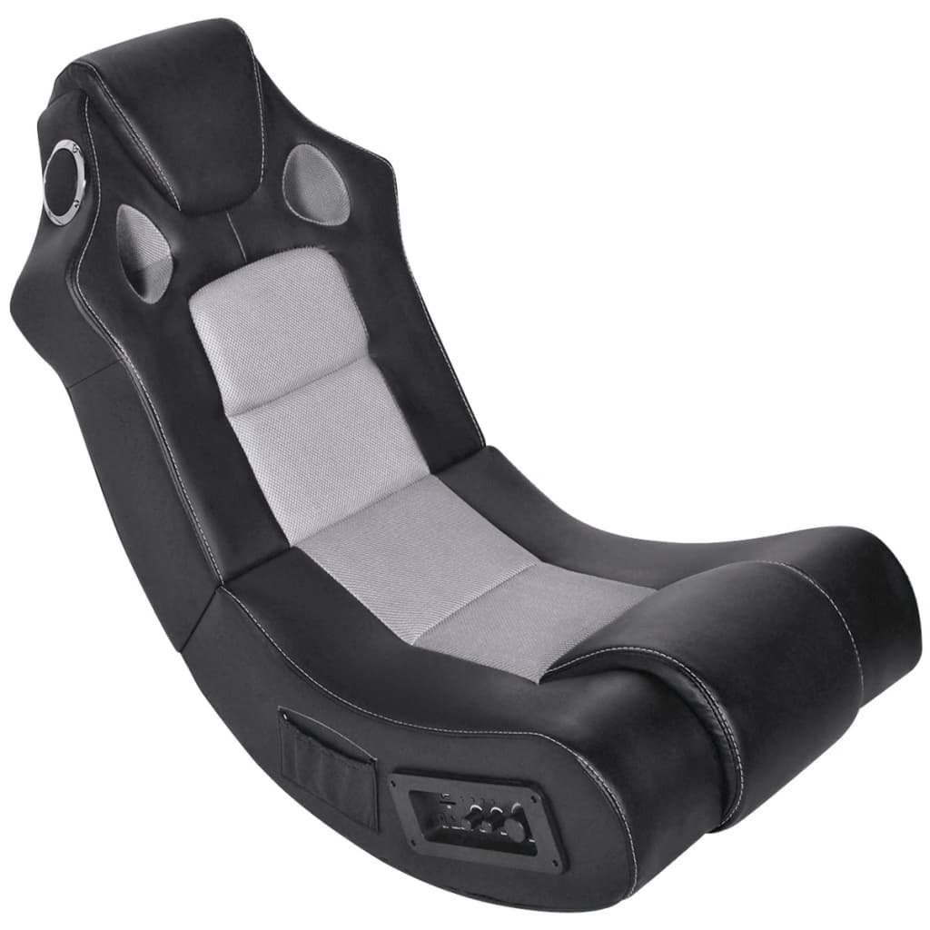 möbelando Gaming-Stuhl 292025 (LxBxH: 94x51x78 cm), mit Lautsprechern in Schwarz und Grau