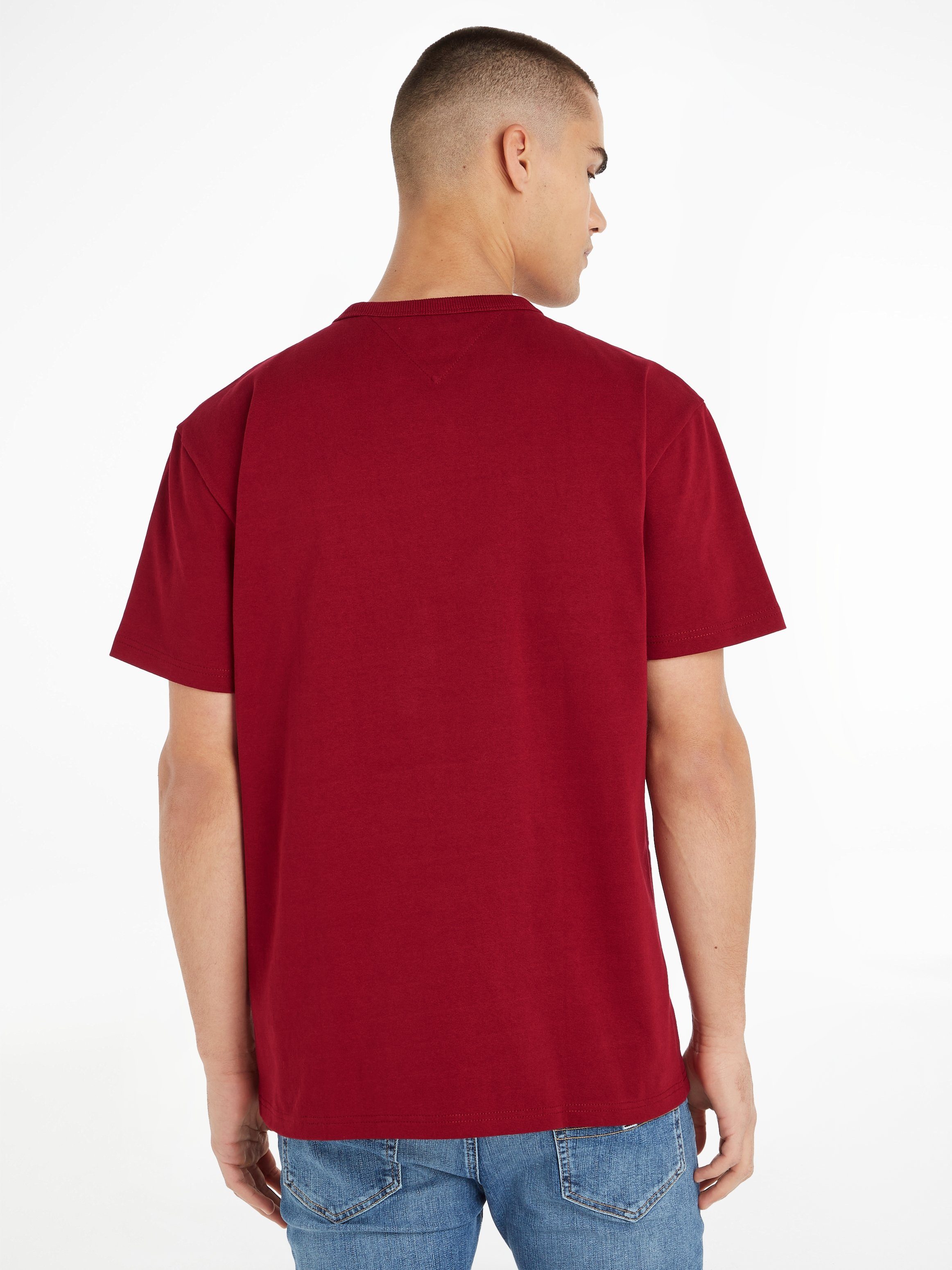 TOMMY TJM CLSC Jeans T-Shirt TEE BADGE Rouge XS Tommy
