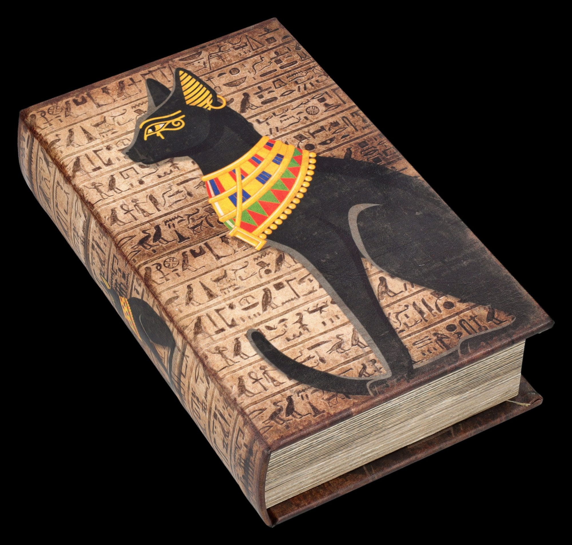 Figuren Shop GmbH Dekoobjekt Buch Schatulle - Ägyptische Katze Bastet - Aufbewahrung Götterdeko