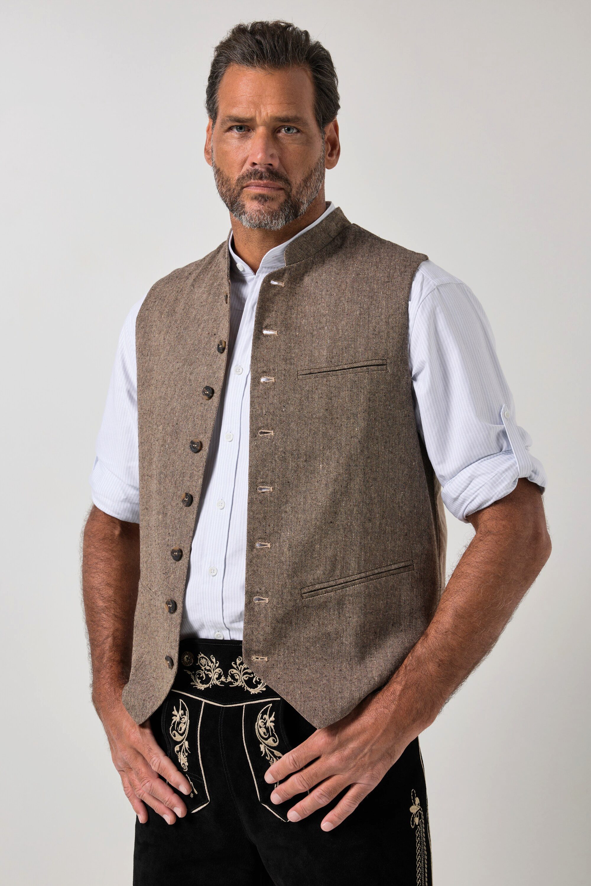 JP1880 Steppweste Weste Tracht Strickrücken bis 8 XL