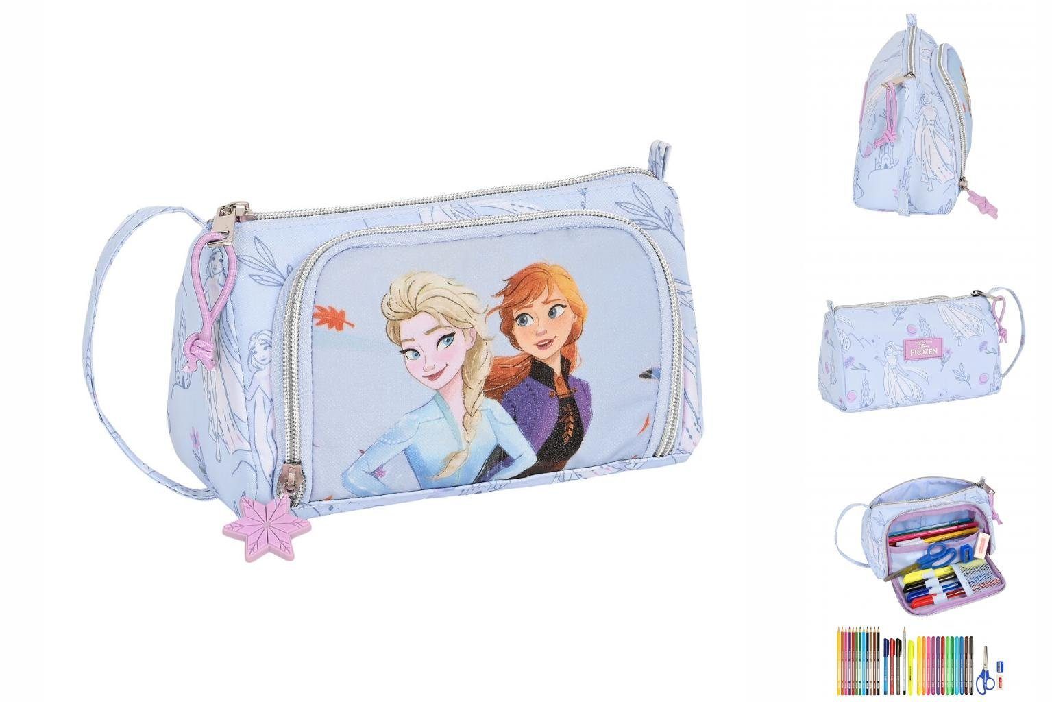 Frozen Federtasche Federmäppchen mit Zubehör Frozen Believe 20 x 11 x 85 cm Lila 32 Stück