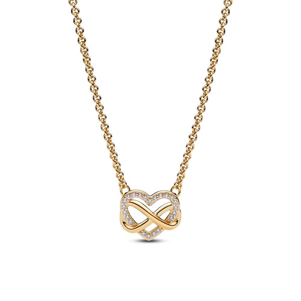 Kette mit Anhänger Halskette Sparkling Inifinity Heart für Damen von PANDORA