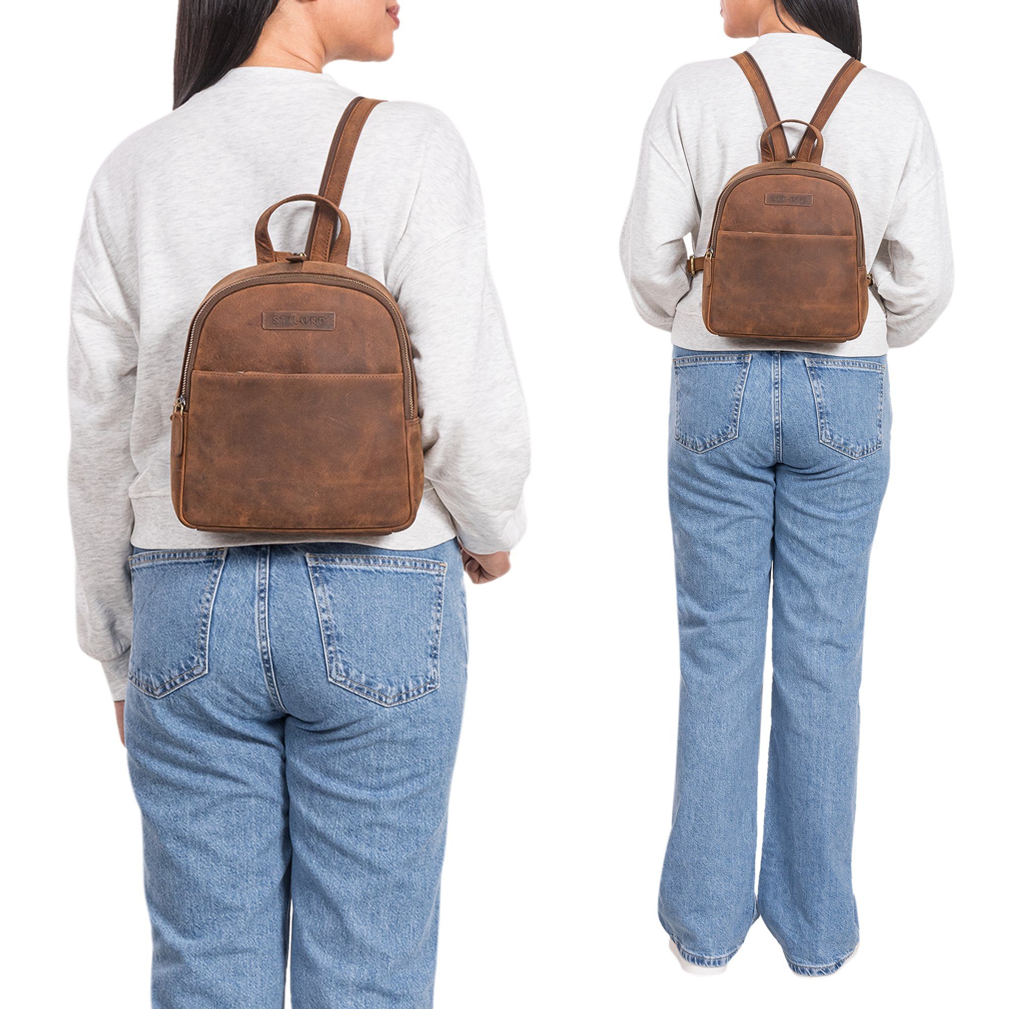 STILORD Cityrucksack "Elonora" Vintage Leder Rucksack günstig online kaufen